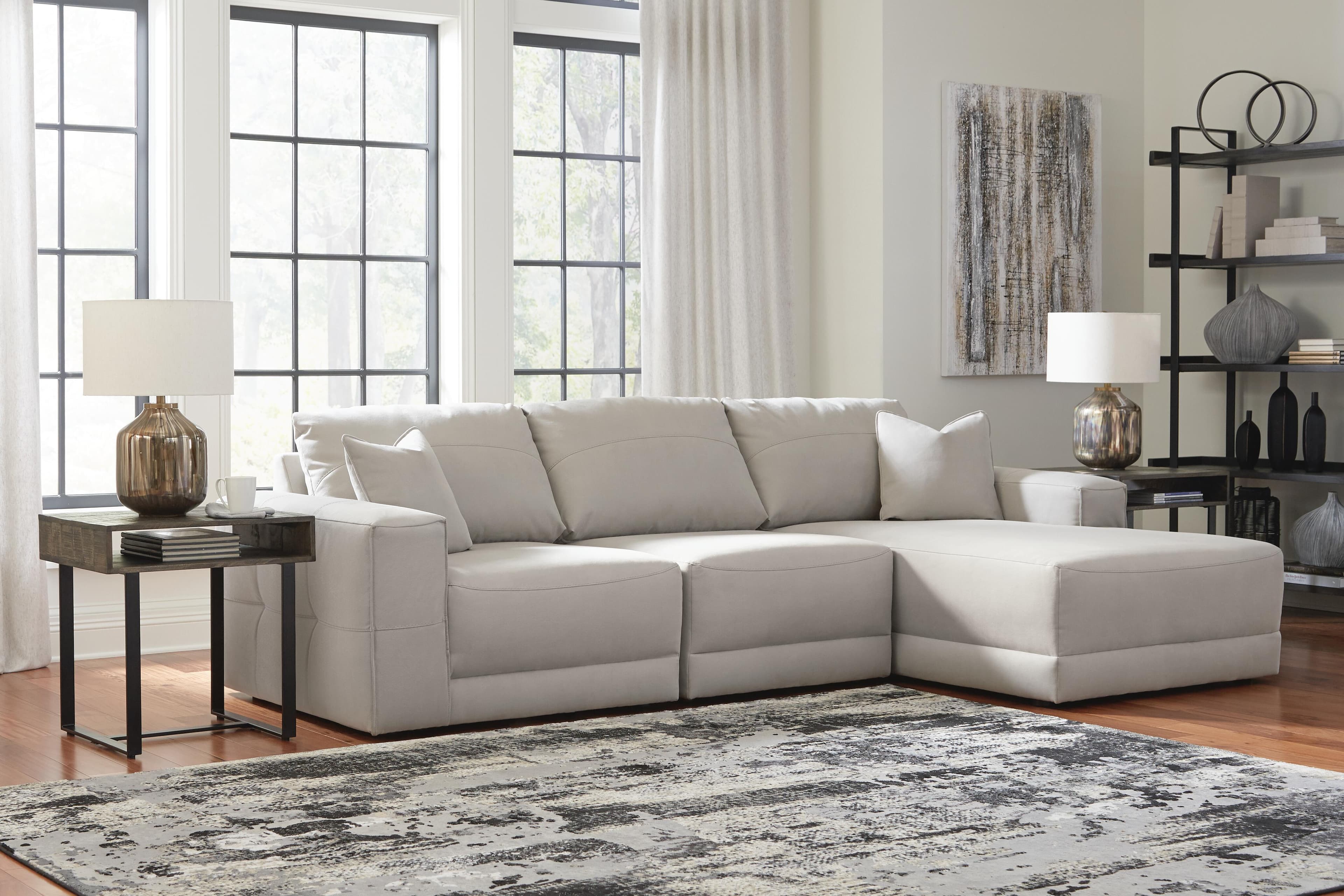 Next-Gen Gaucho 3-Piece Sectional Sofa with Chaise — Black/Gray — view 2