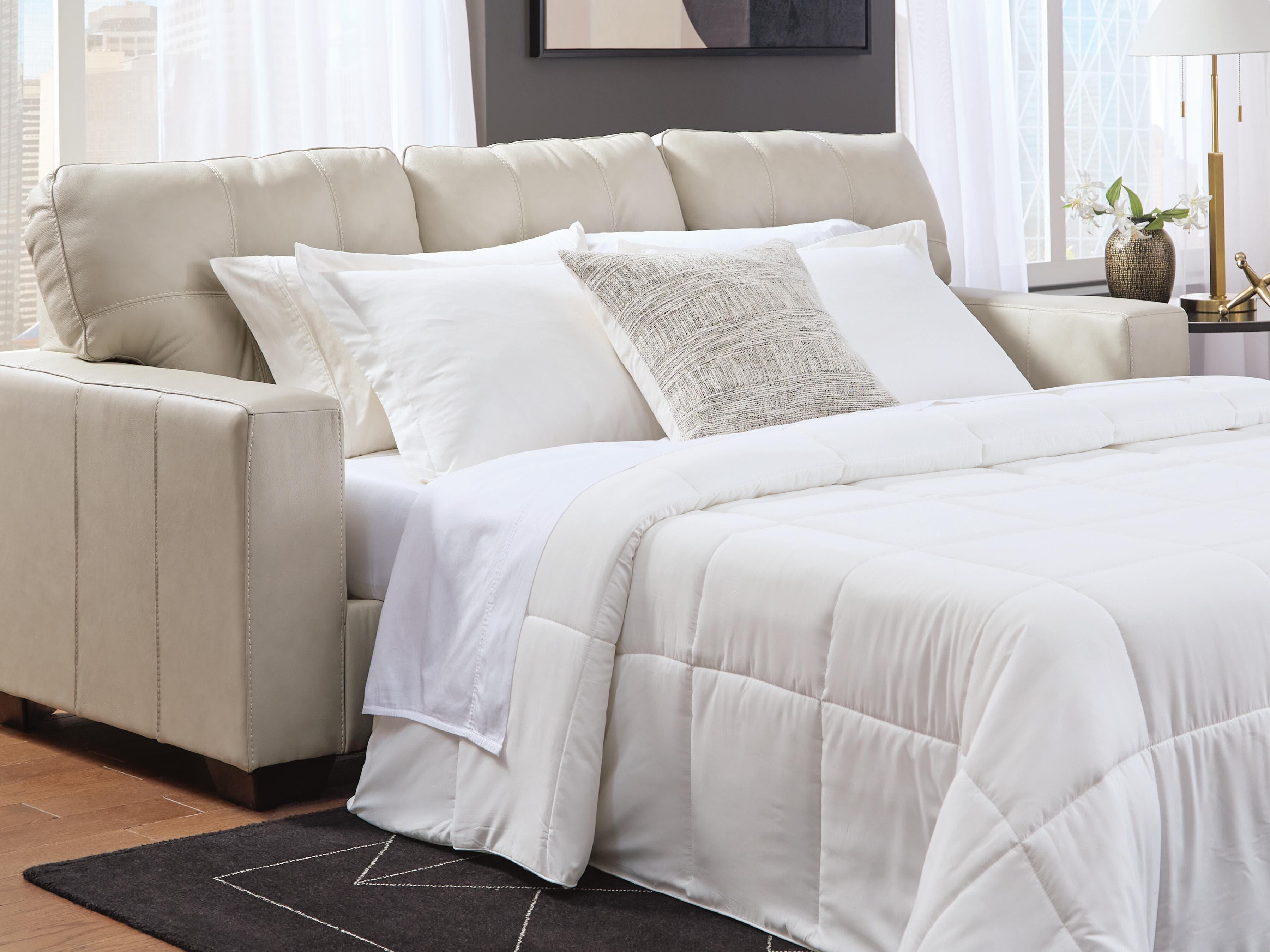 Santorine Queen Sofa Sleeper — Brown/Beige — view 2