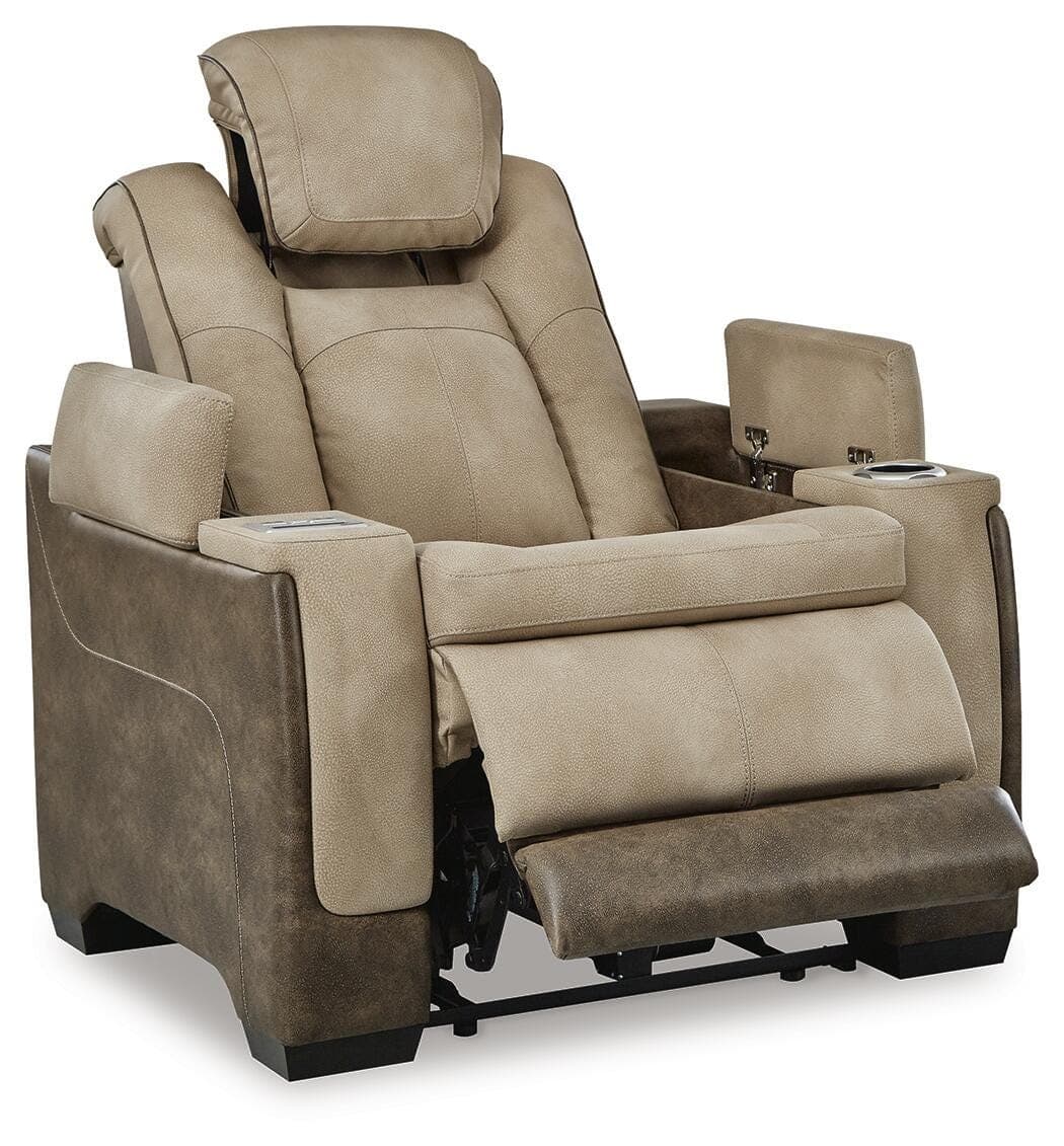 Next-Gen Durapella Power Recliner — Brown/Beige — view 3