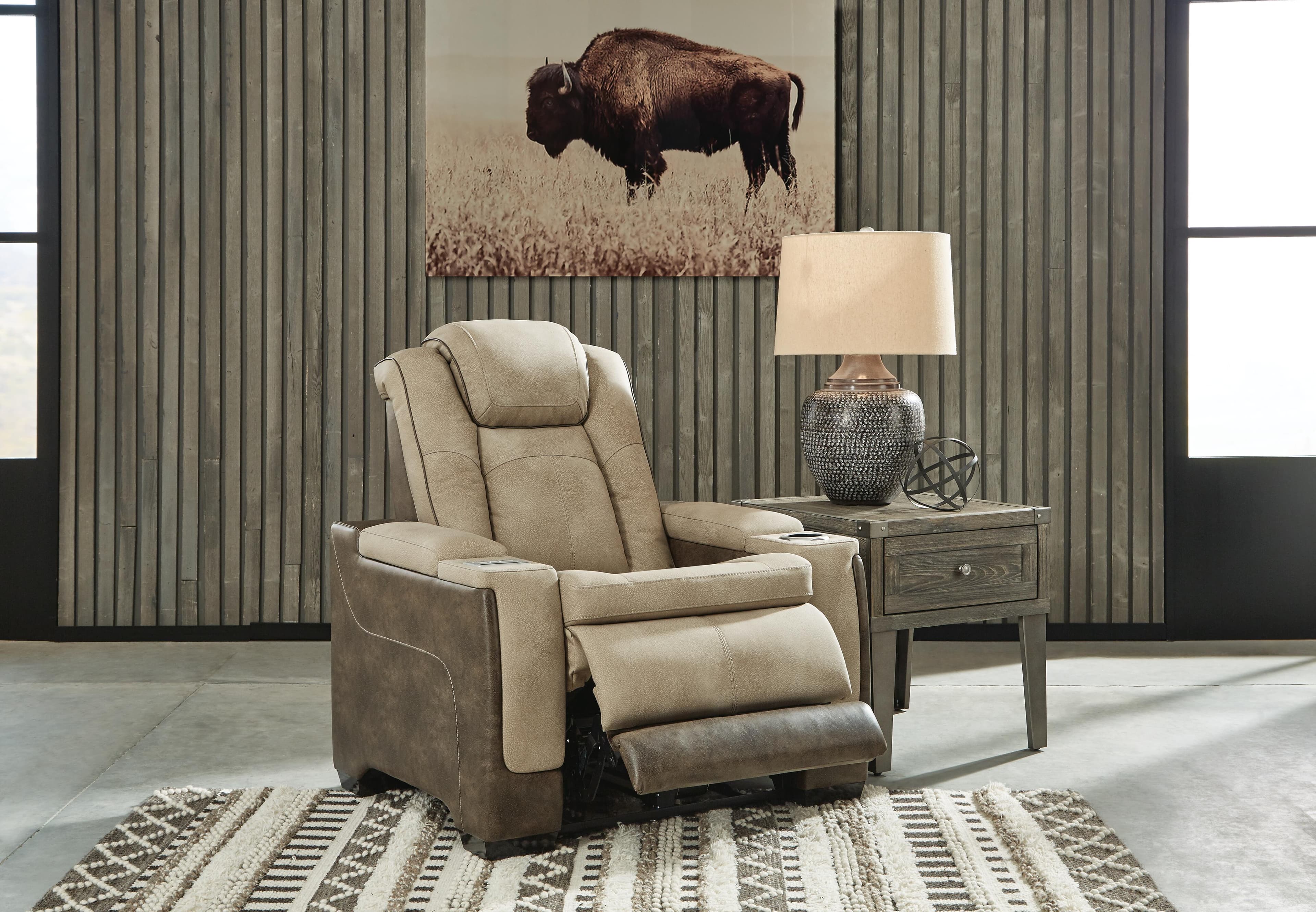 Next-Gen Durapella Power Recliner — Brown/Beige — view 6