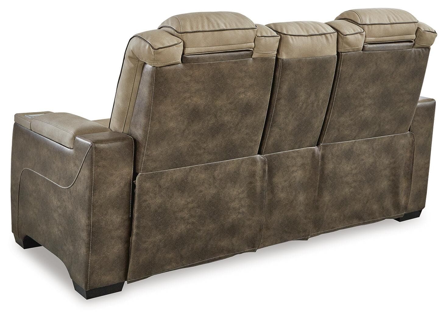 Next-Gen Durapella Power Reclining Loveseat with Console — Brown/Beige — view 6