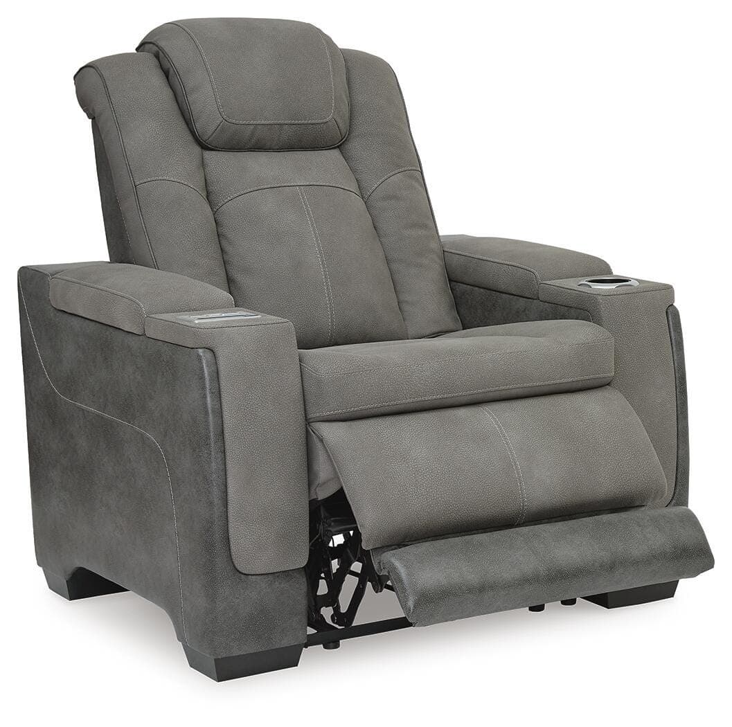 Next-Gen Durapella Power Recliner — Black/Gray — view 3
