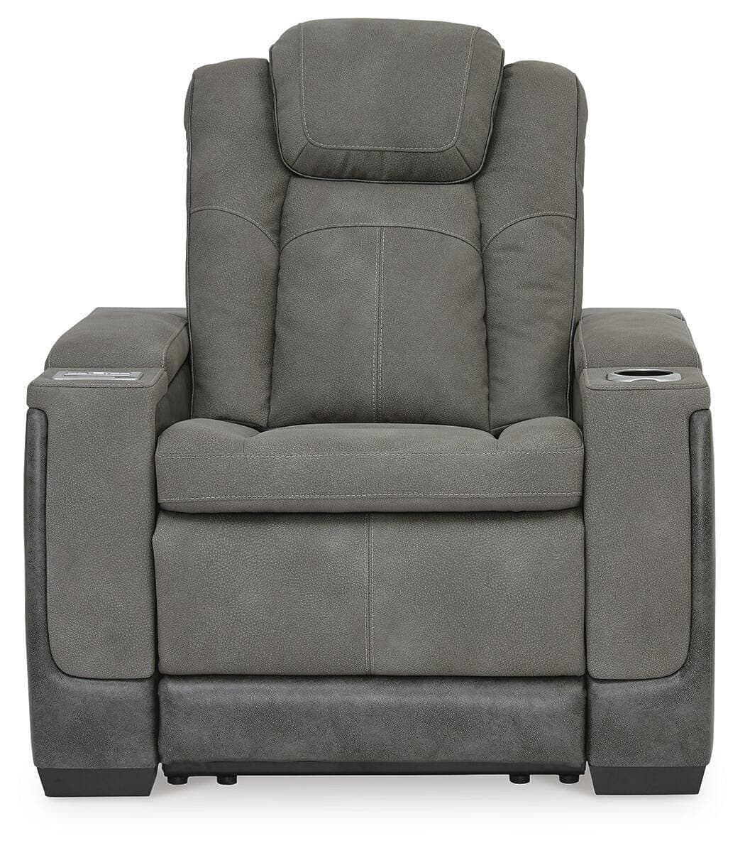 Next-Gen Durapella Power Recliner — Black/Gray — view 4
