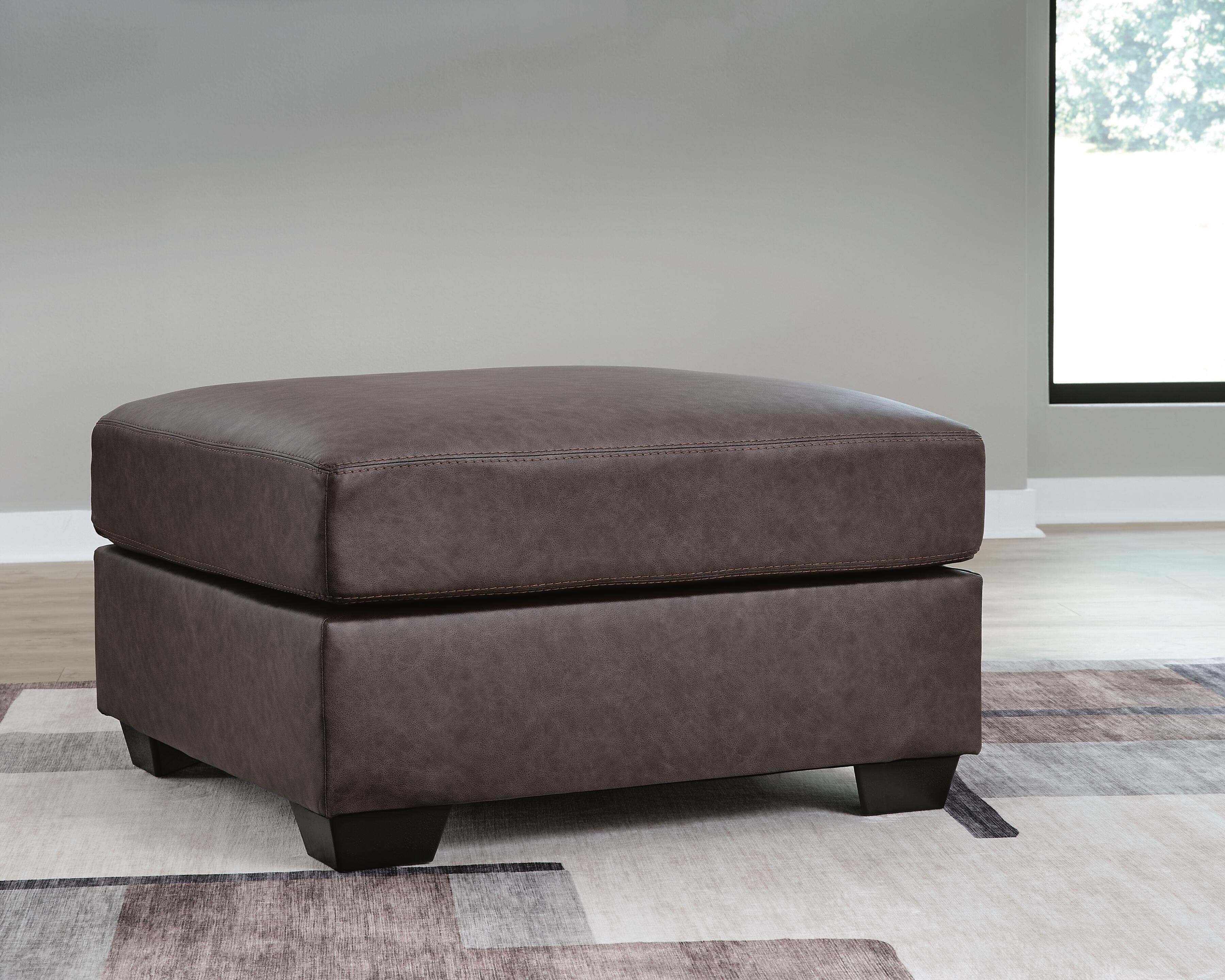 Whitlock Oversized Accent Ottoman — Brown/Beige — view 2