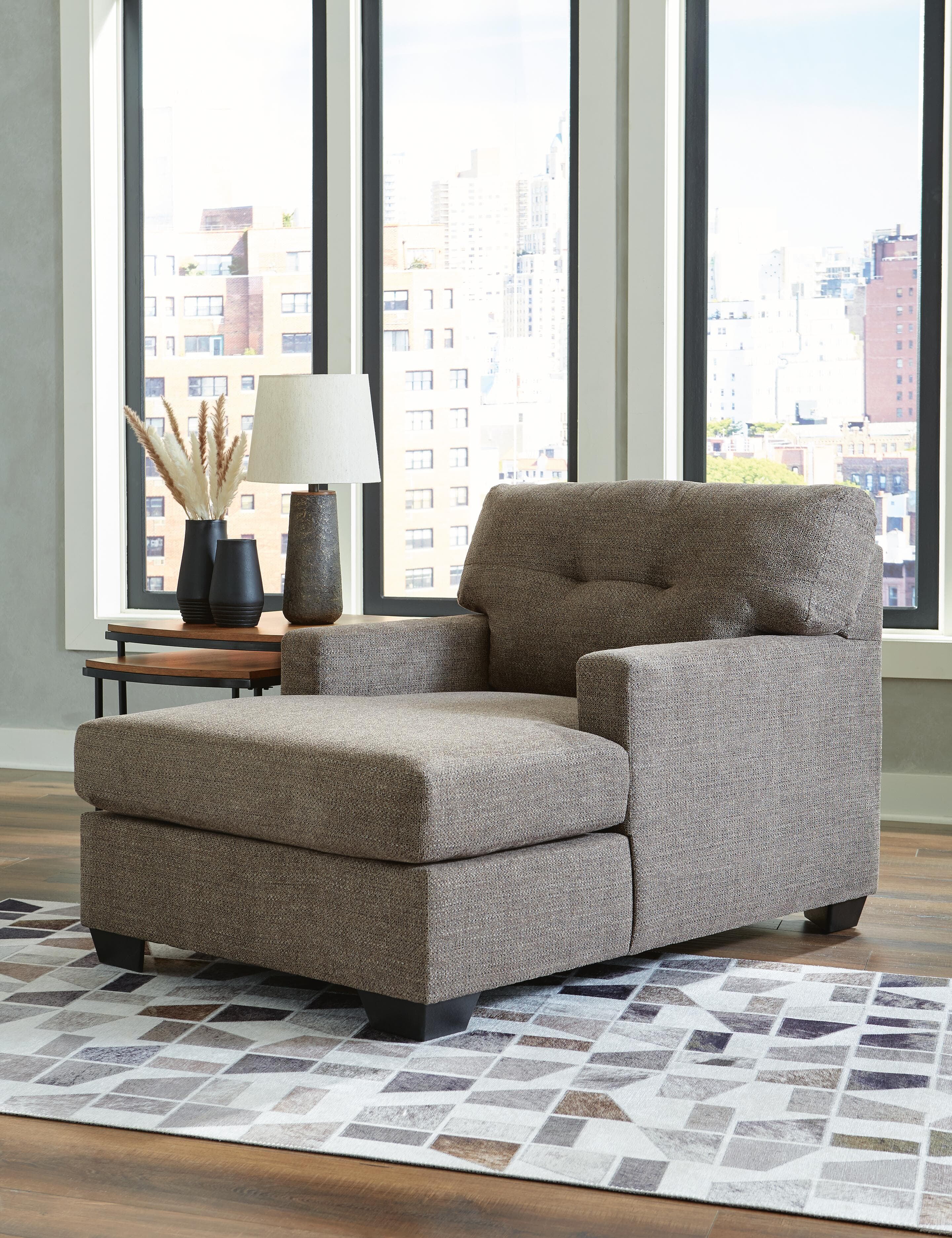 Mahoney Chaise — Brown/Beige — view 2