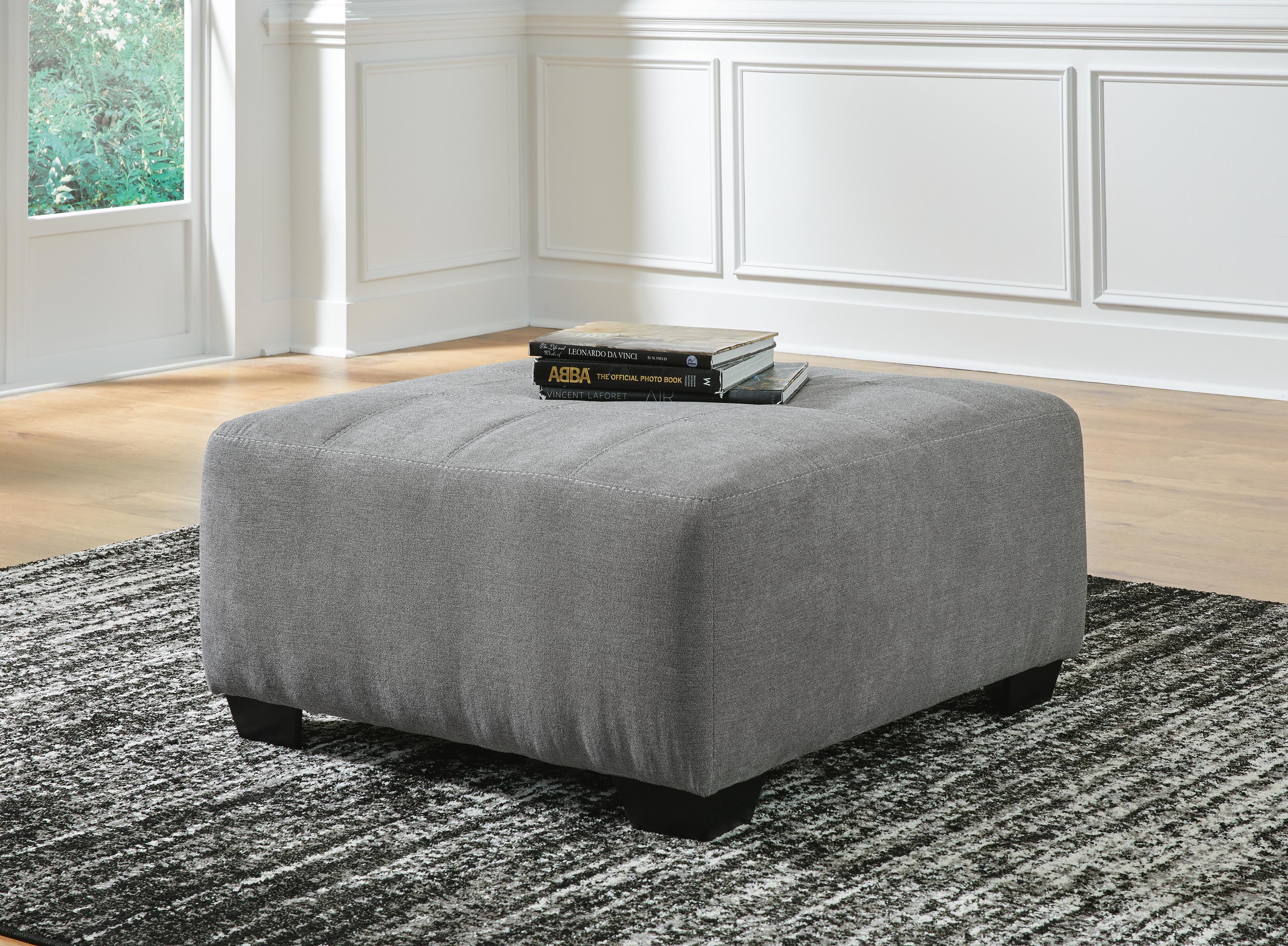 Birkdale Court Oversized Accent Ottoman — Black/Gray — view 2