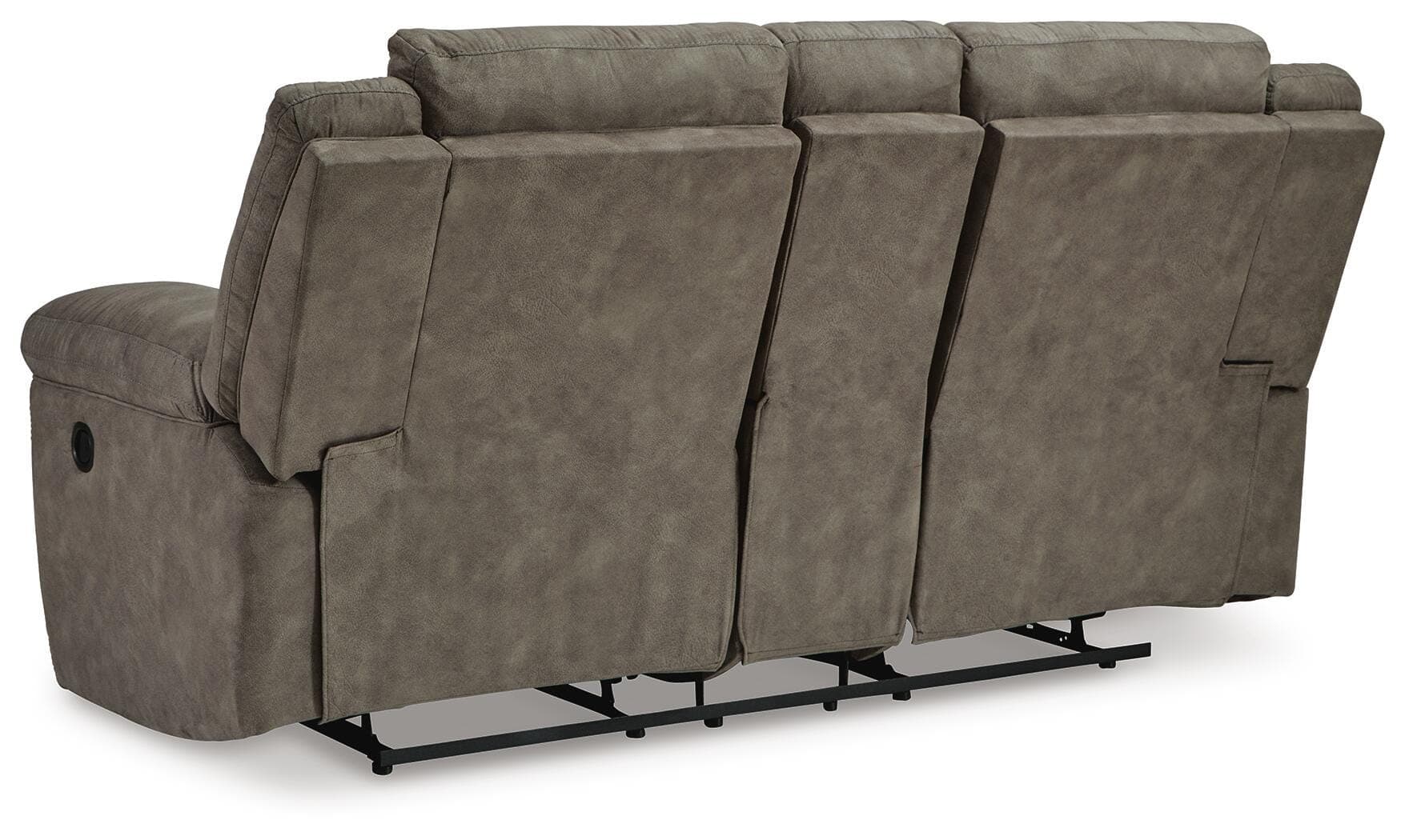 Laresview Reclining Loveseat with Console — Black/Gray — view 6