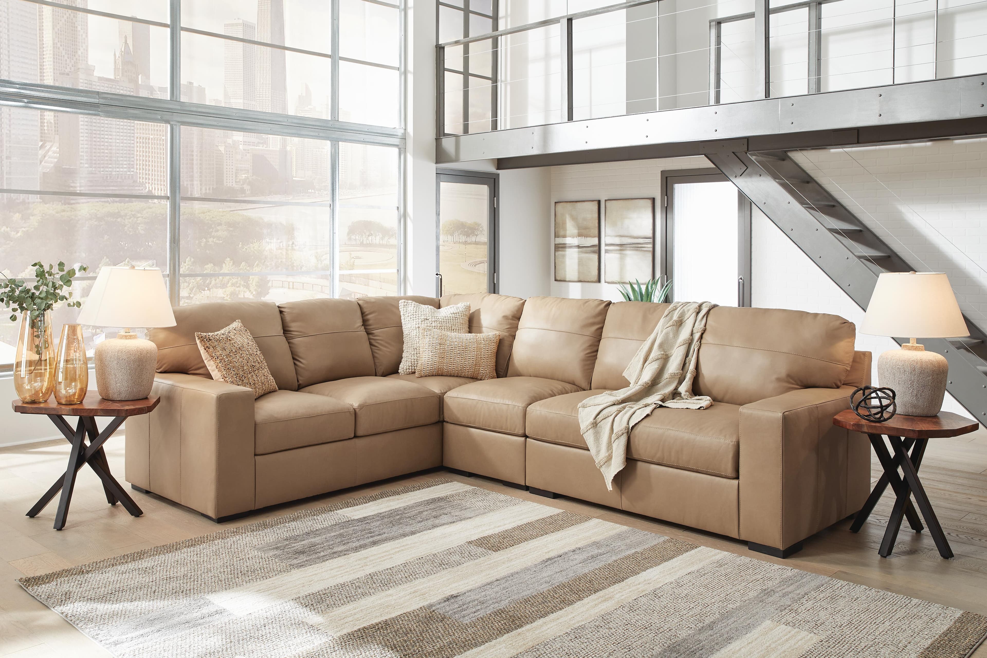 Bandon 3-Piece Sectional — Brown/Beige — view 2