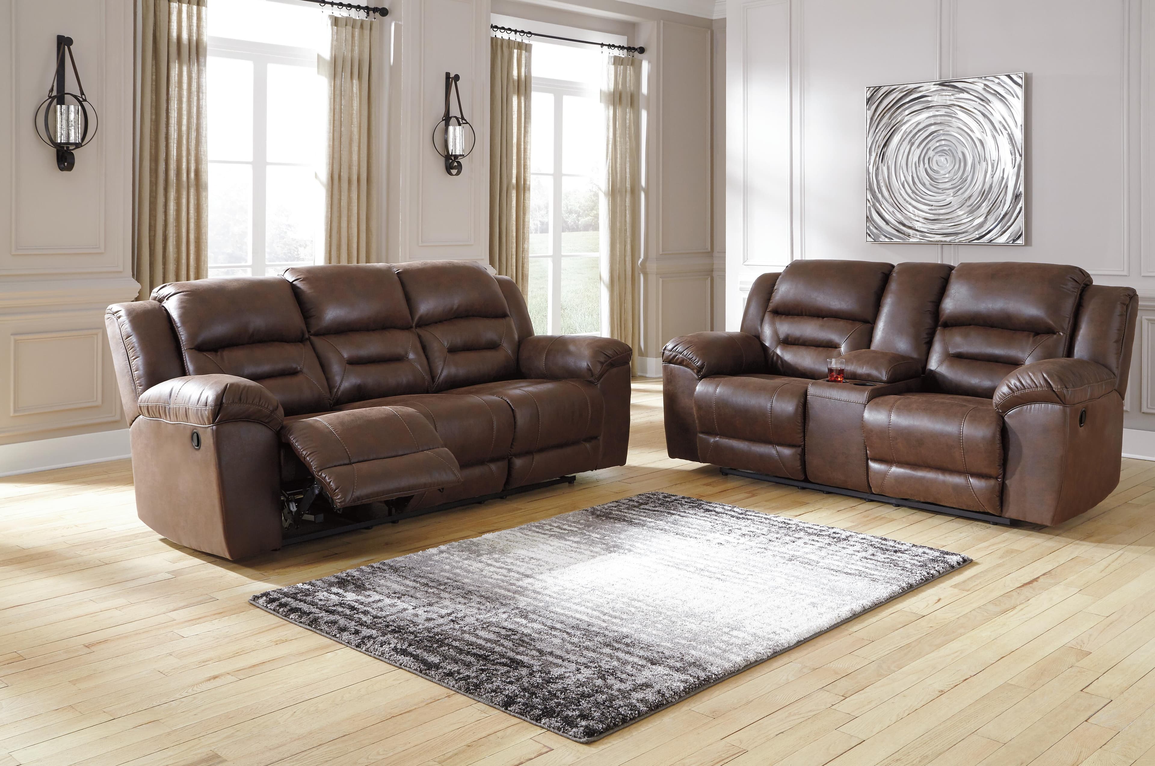Stoneland Reclining Sofa — Brown/Beige — view 4