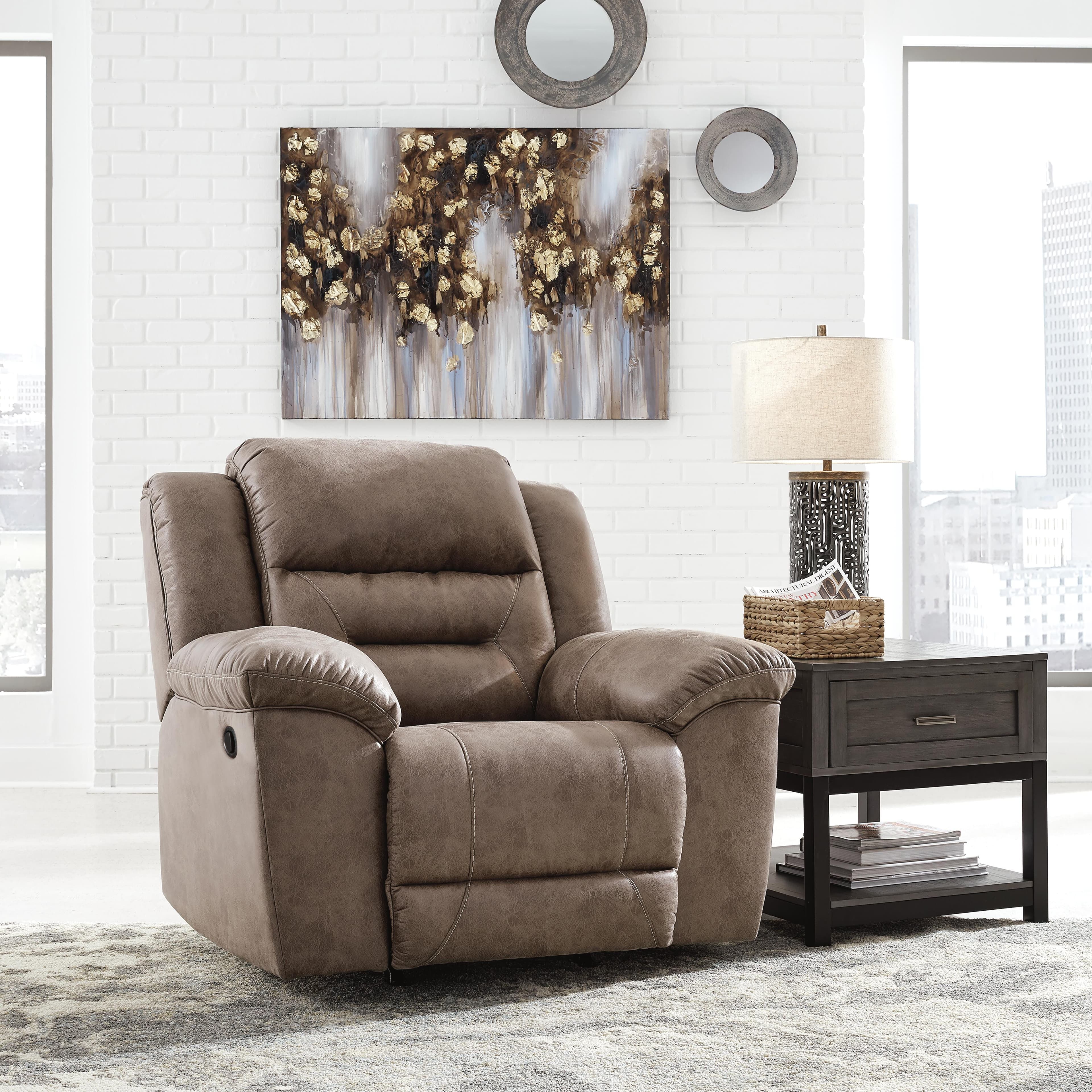 Stoneland Recliner — Brown/Beige — view 2