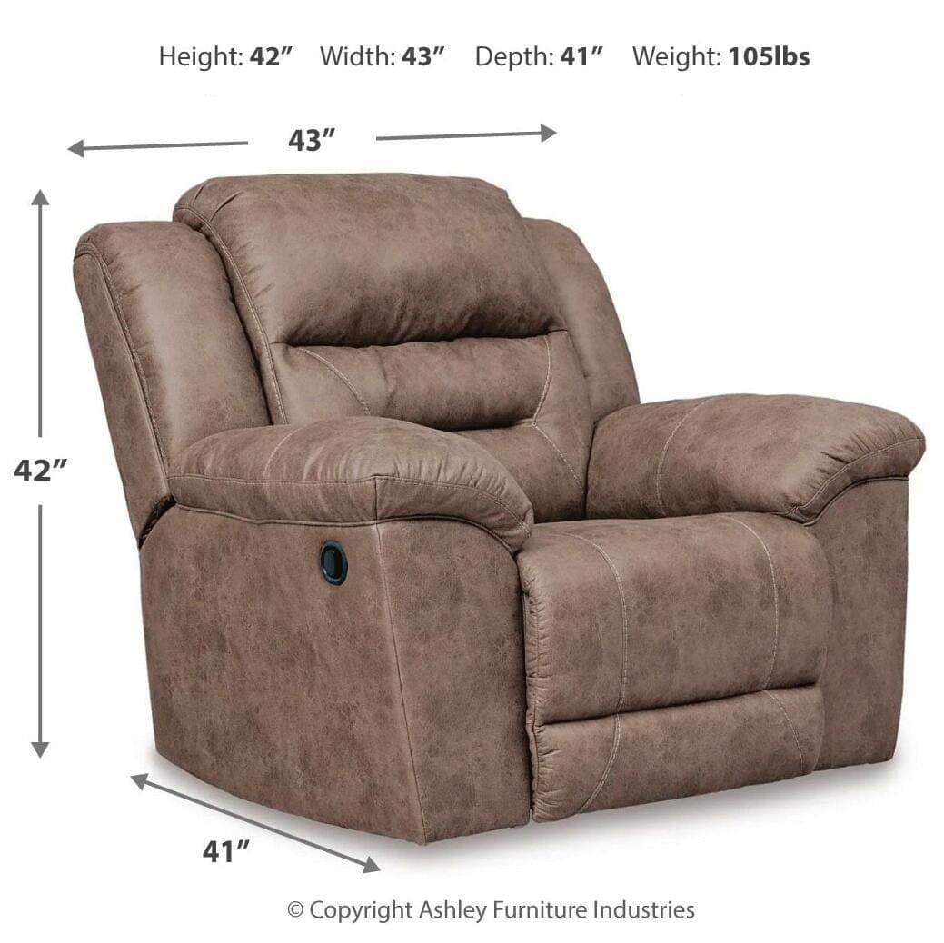 Stoneland Recliner — Brown/Beige — view 6