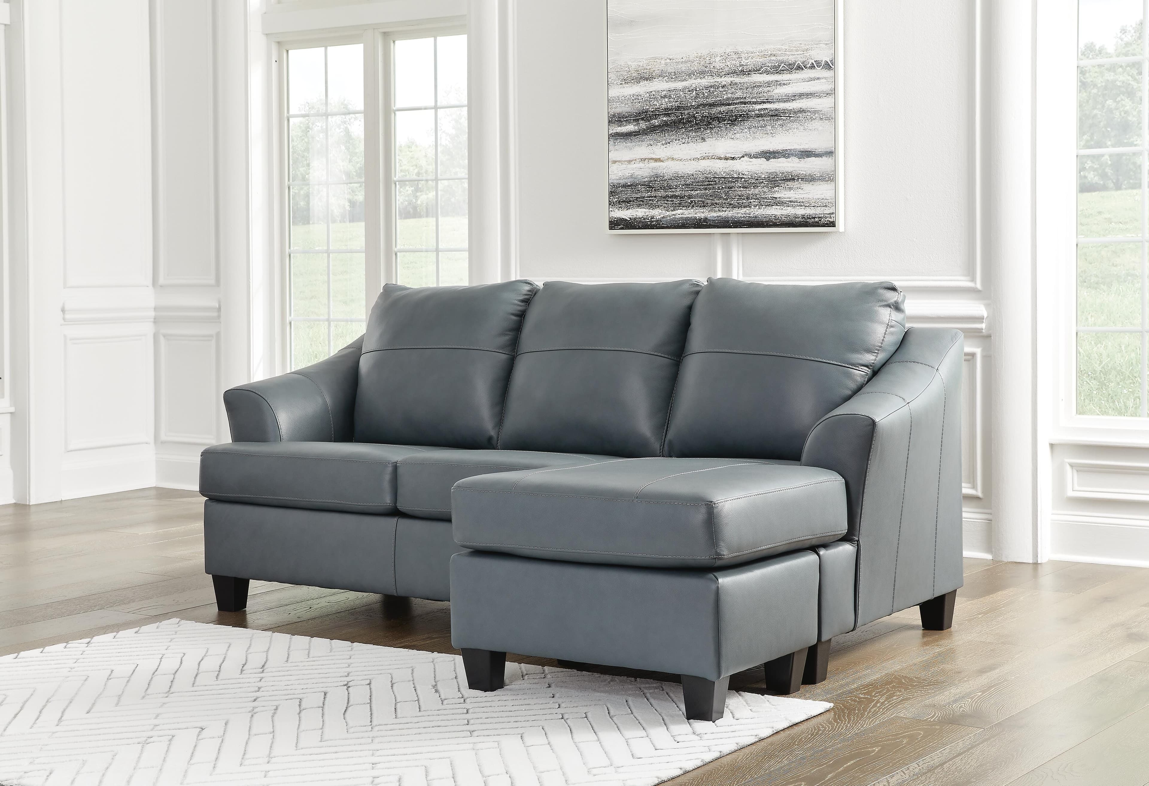 Genoa Sofa Chaise — Blue — view 2