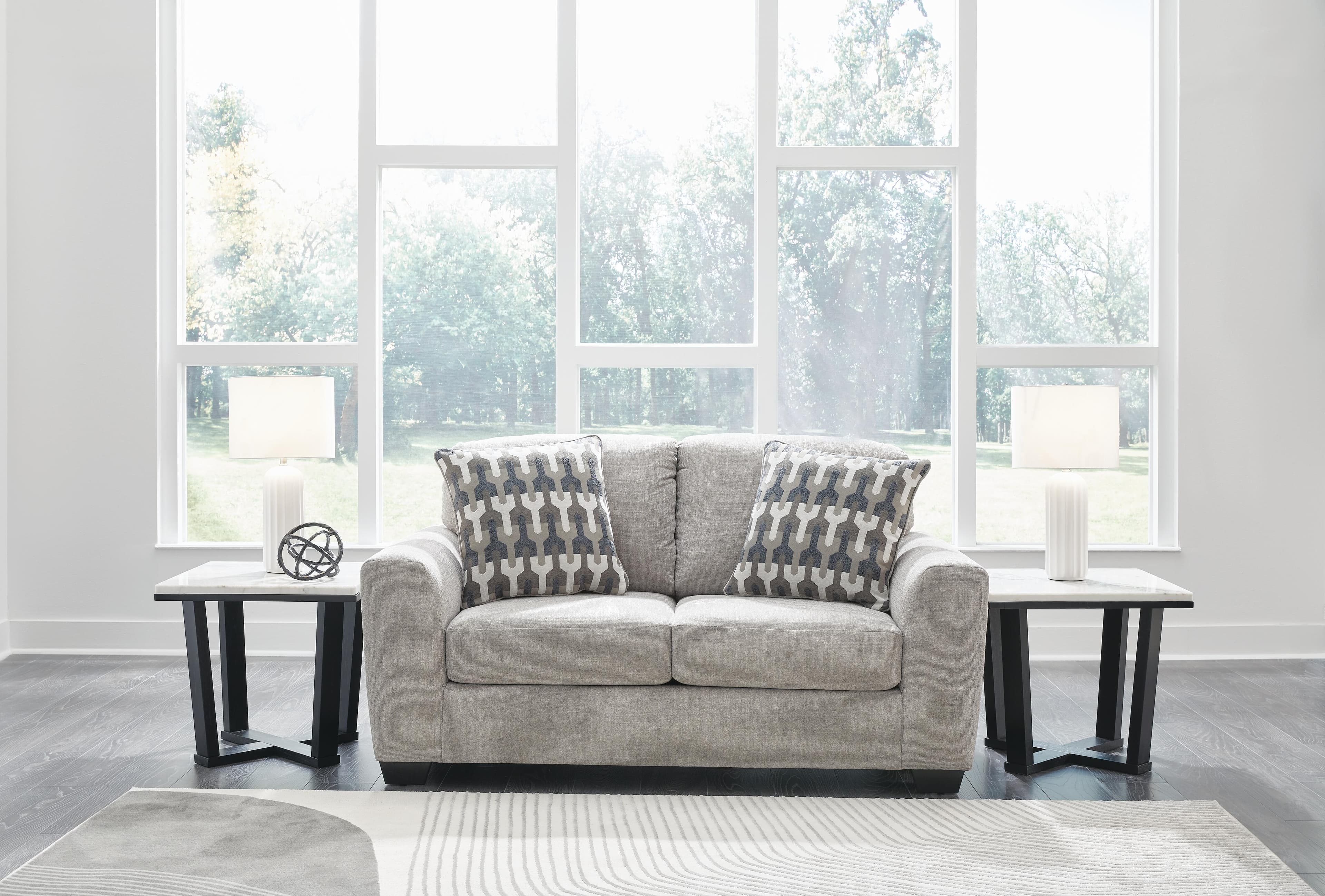 Avenal Park Loveseat — Black/Gray — view 2