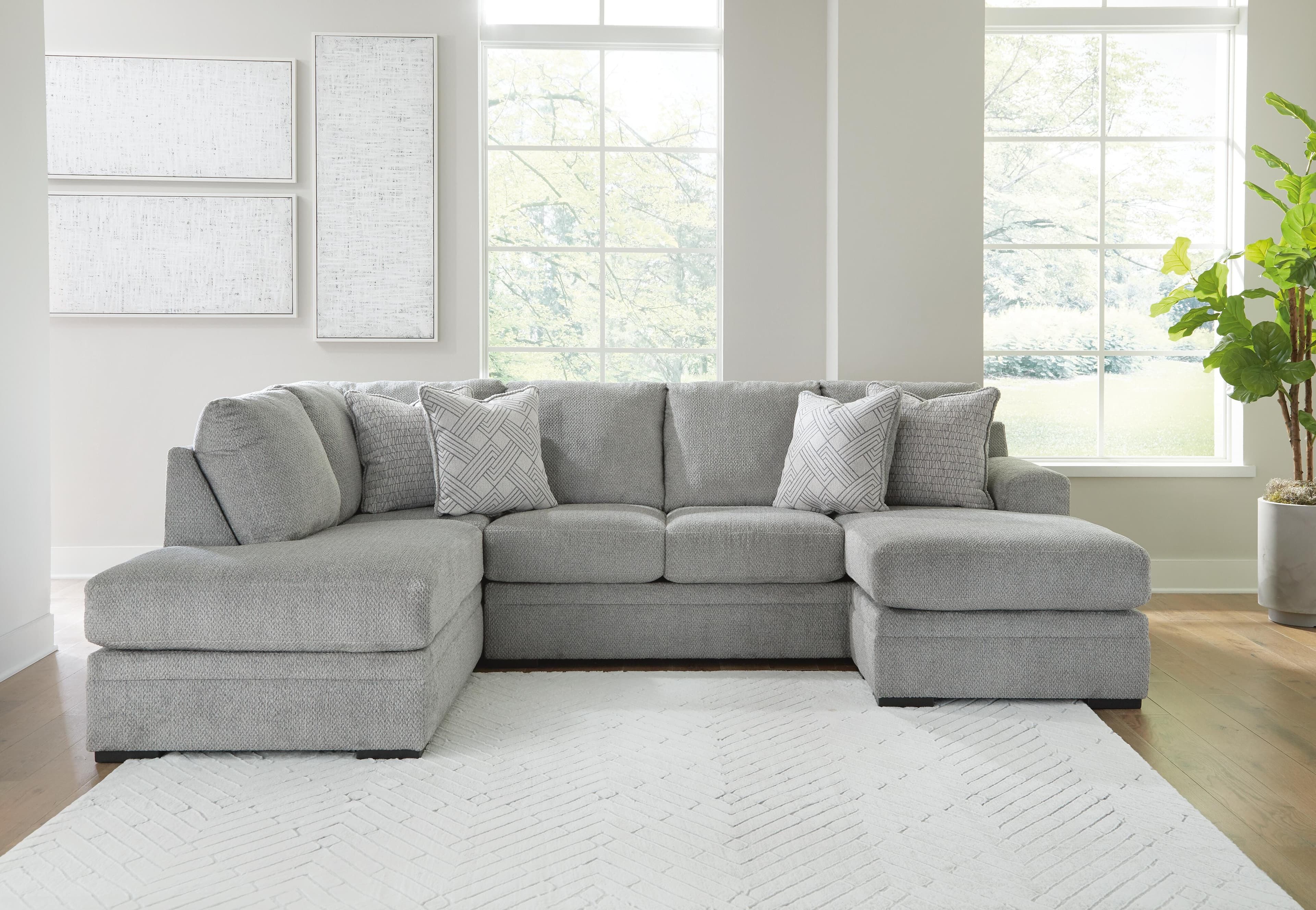 Casselbury 2-Piece Sectional with Chaise — Black/Gray — view 2