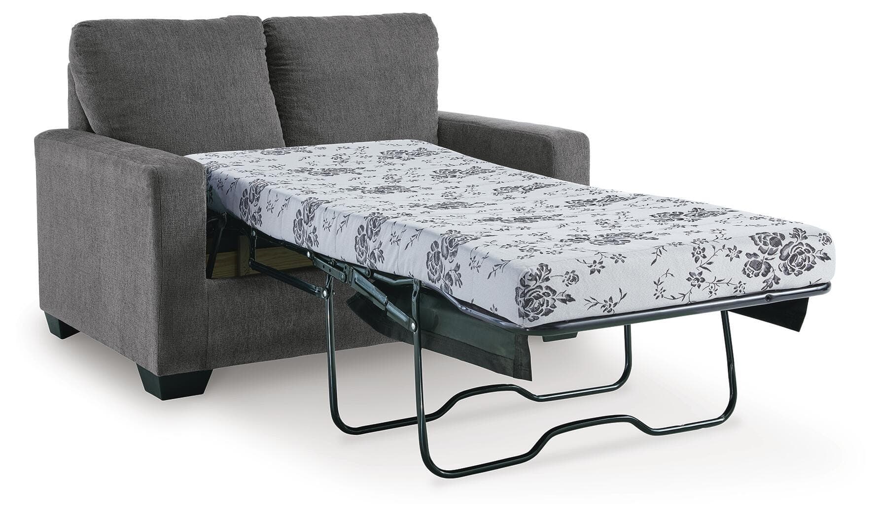 Rannis Twin Sofa Sleeper — Black/Gray — view 4