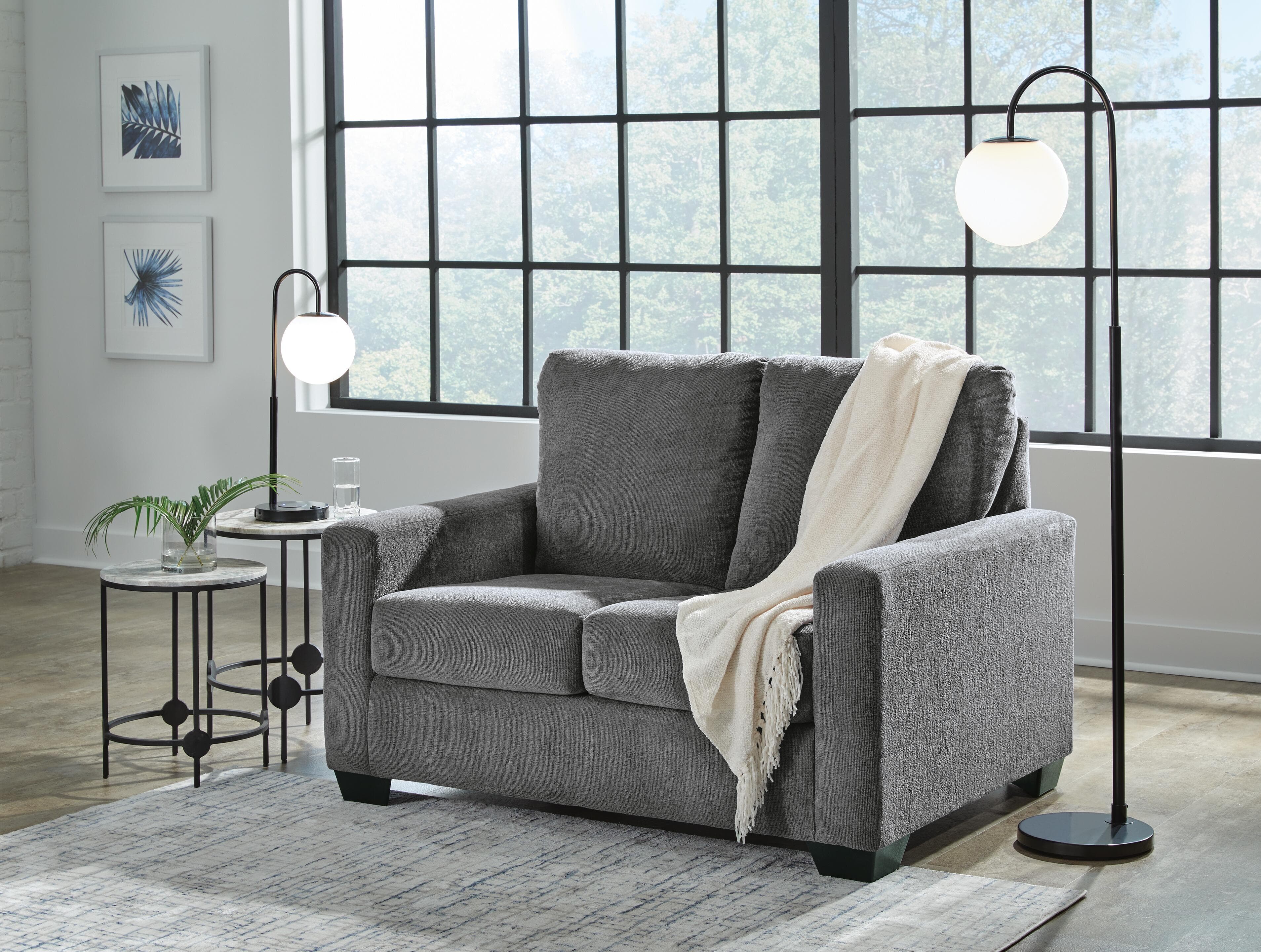 Rannis Twin Sofa Sleeper — Black/Gray — view 2