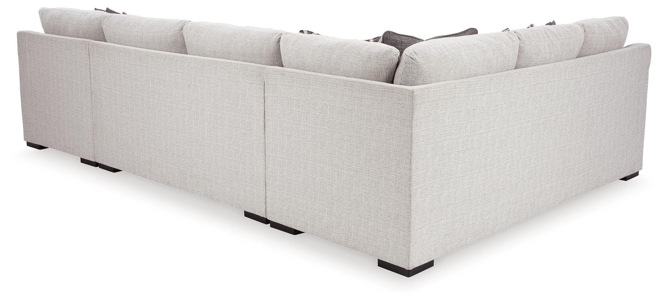 Koralynn 3-Piece Sectional with Chaise — Black/Gray — view 3
