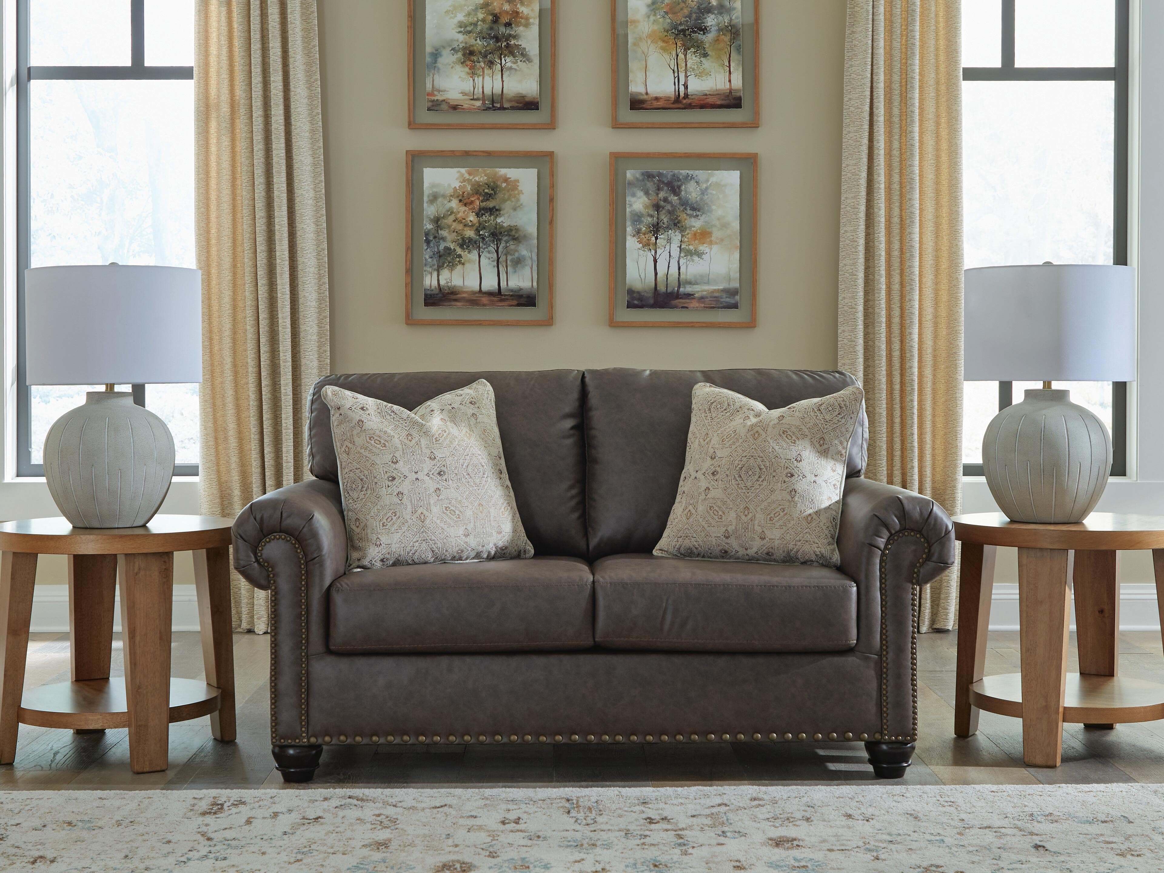 Roxmere Loveseat — Brown/Beige — view 2