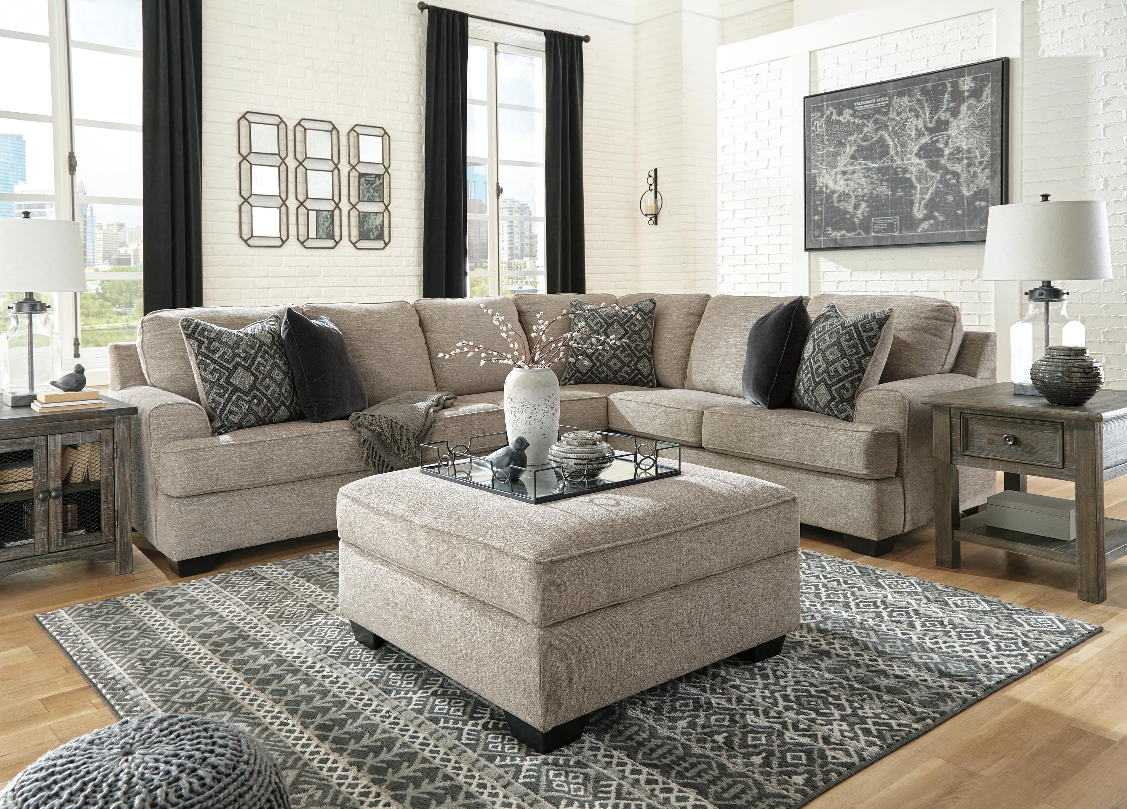 Bovarian 3-Piece Sectional — Black/Gray — view 6