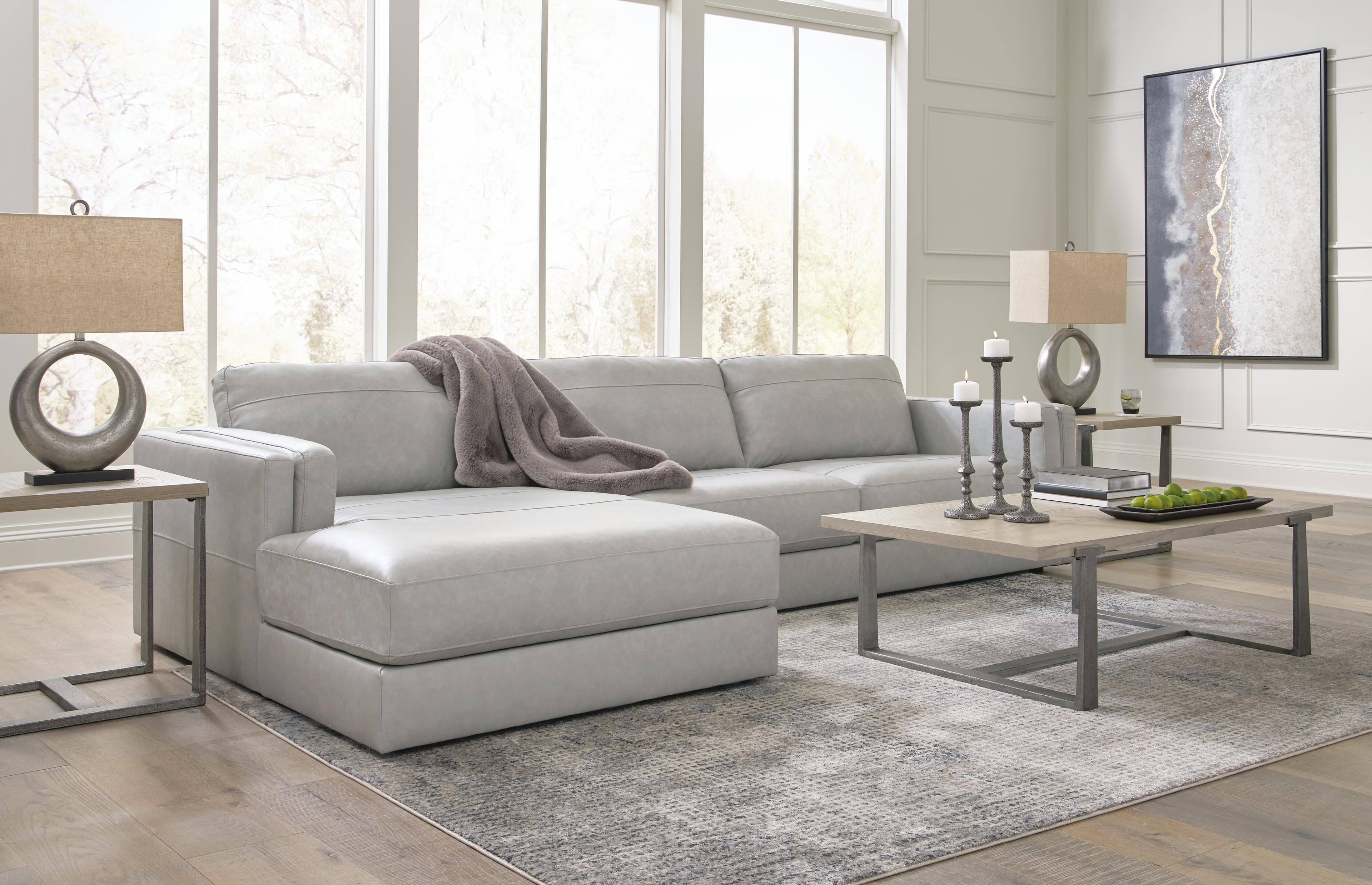 Amiata 2-Piece Sectional with Chaise — Black/Gray — view 5