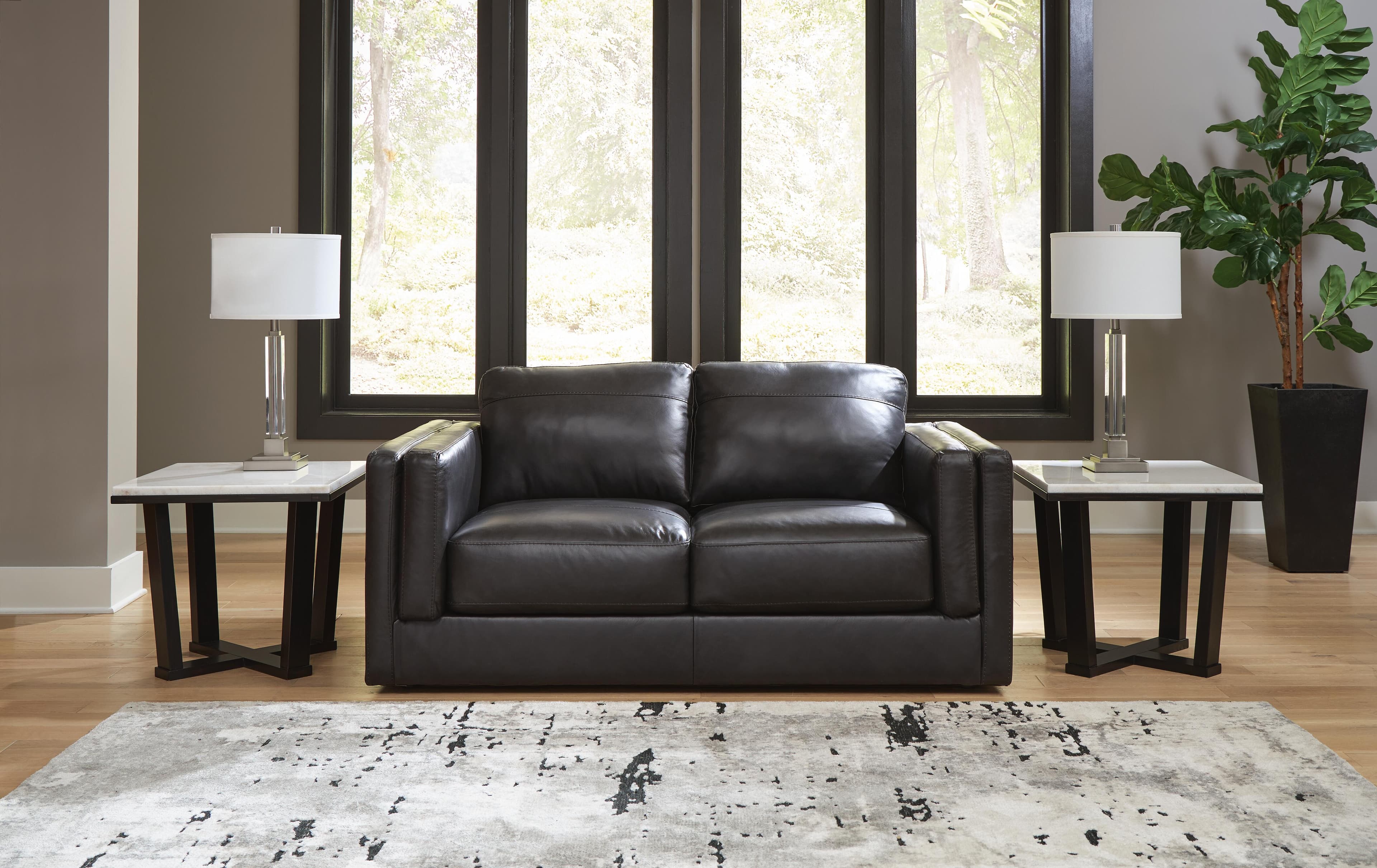 Amiata Loveseat — Black/Gray — view 2