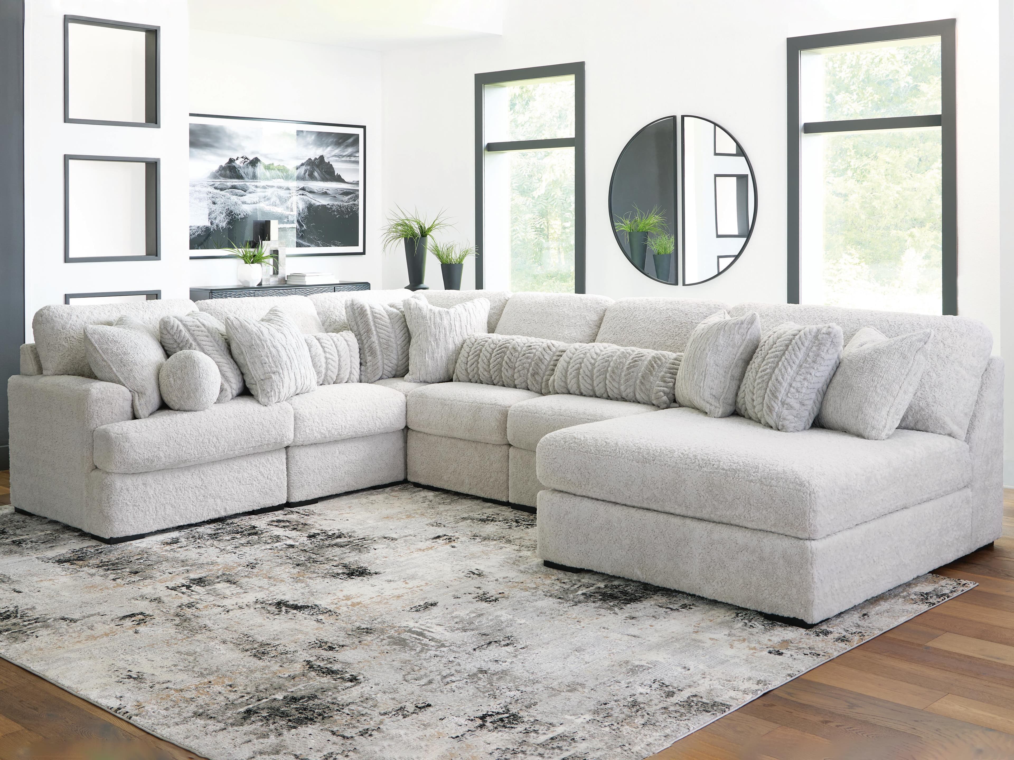 Snodoodle 6-Piece Sectional with Chaise — White — view 2