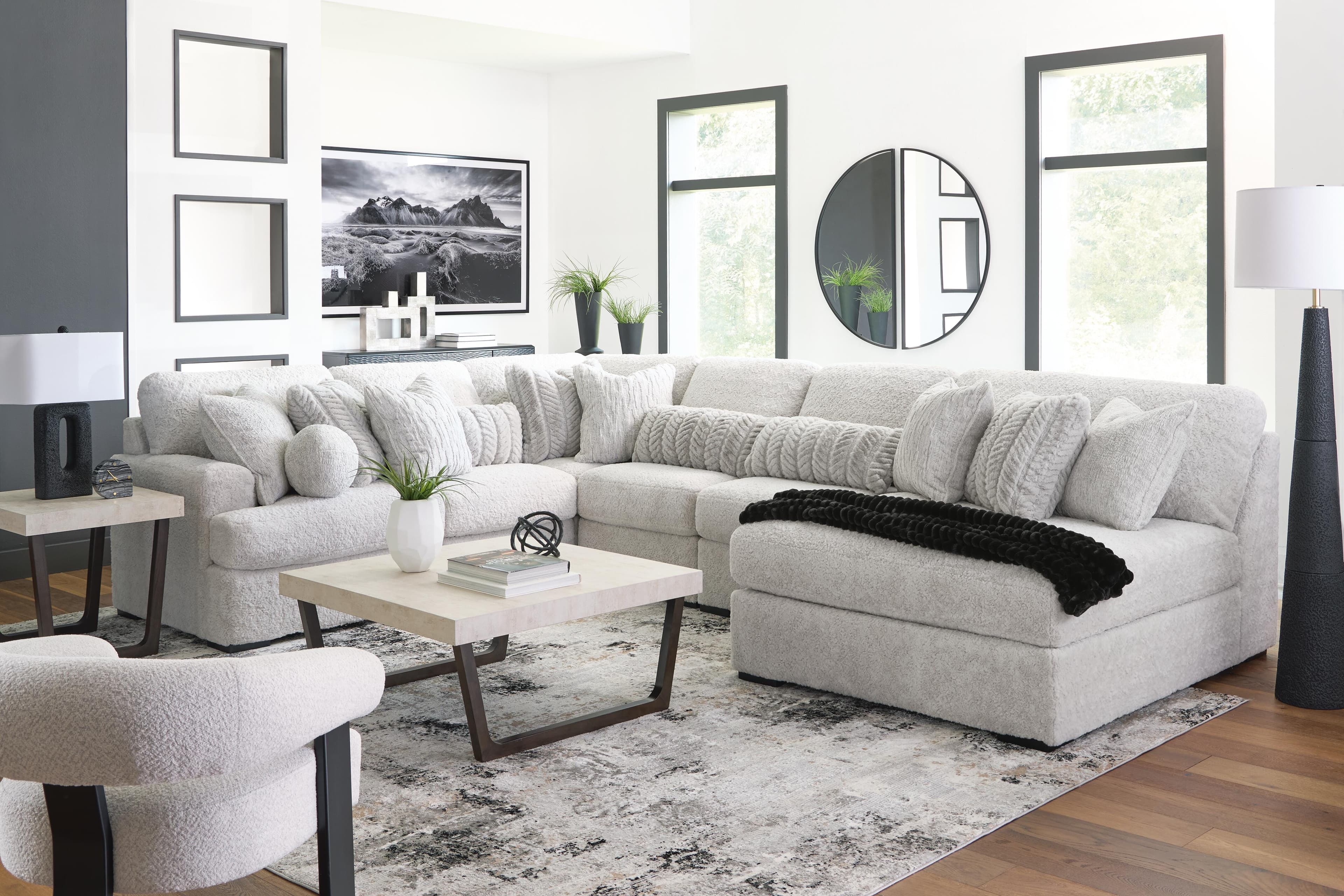 Snodoodle 6-Piece Sectional with Chaise — White — view 3