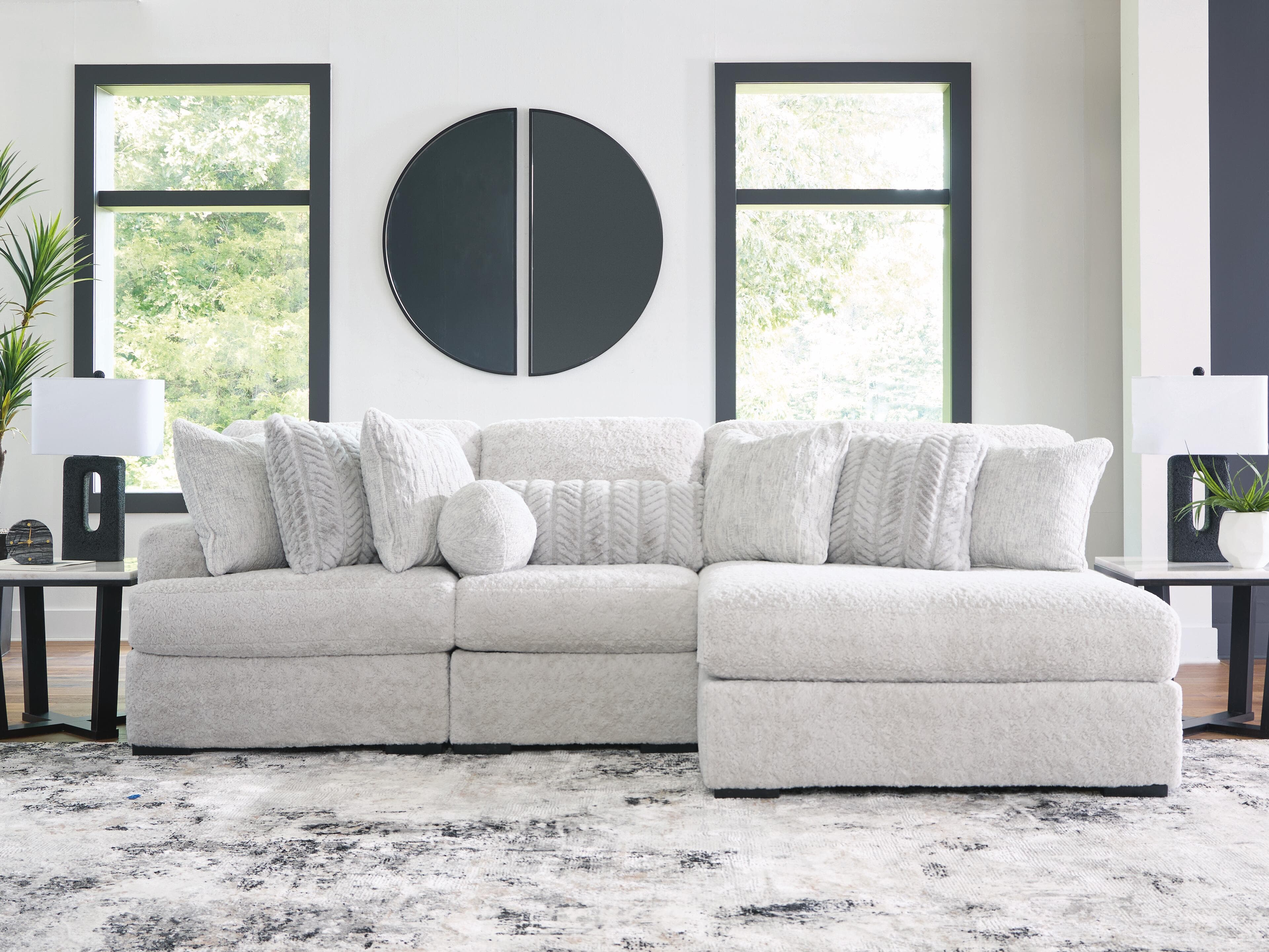 Snodoodle 3-Piece Sectional with Chaise — White — view 2