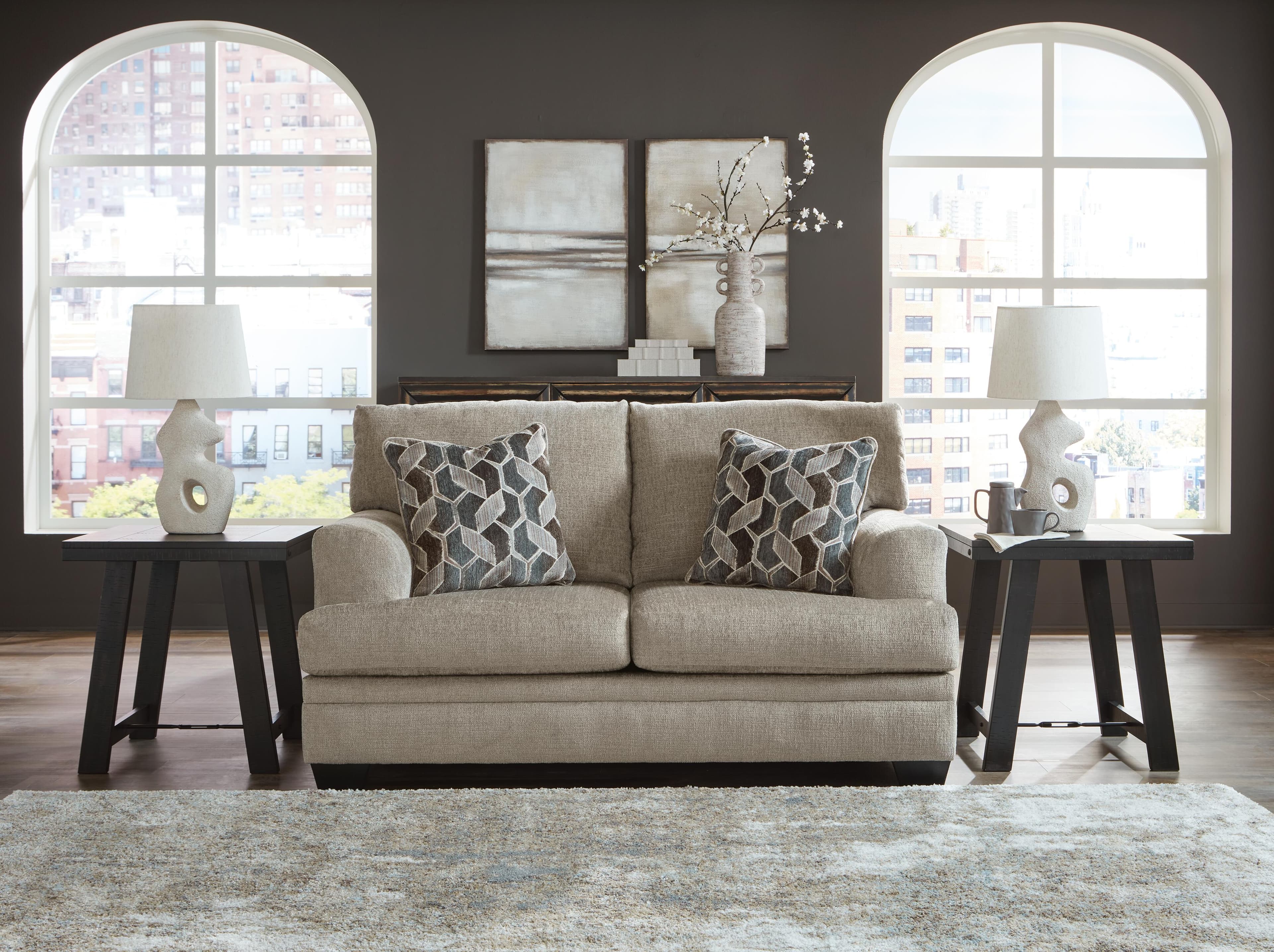 Stonemeade Loveseat — Brown/Beige — view 2