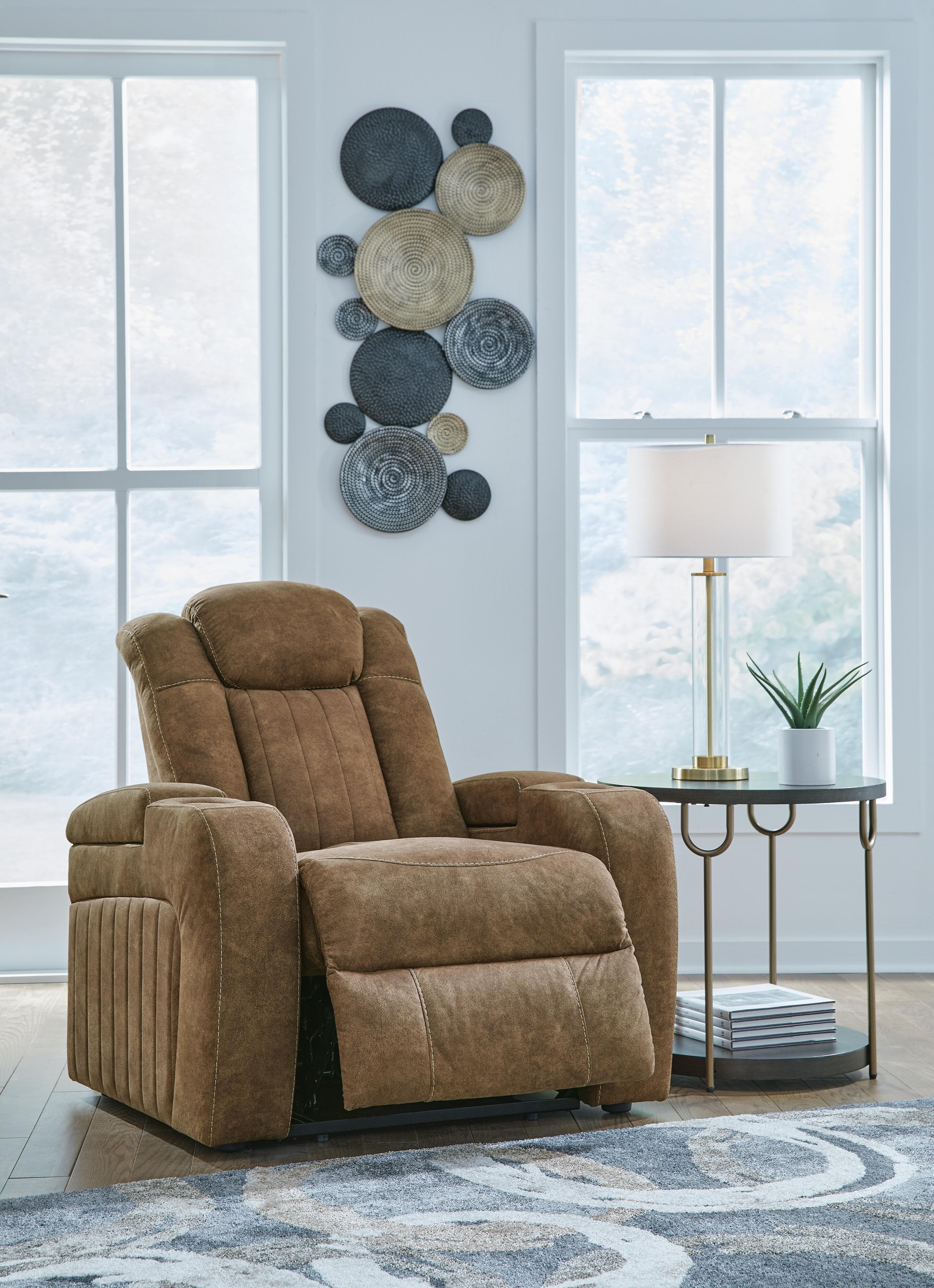 Wolfridge Power Recliner — Brown/Beige — view 6