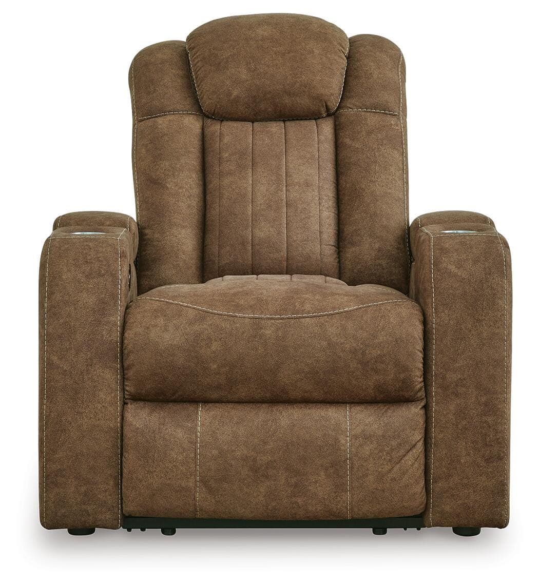 Wolfridge Power Recliner — Brown/Beige — view 4