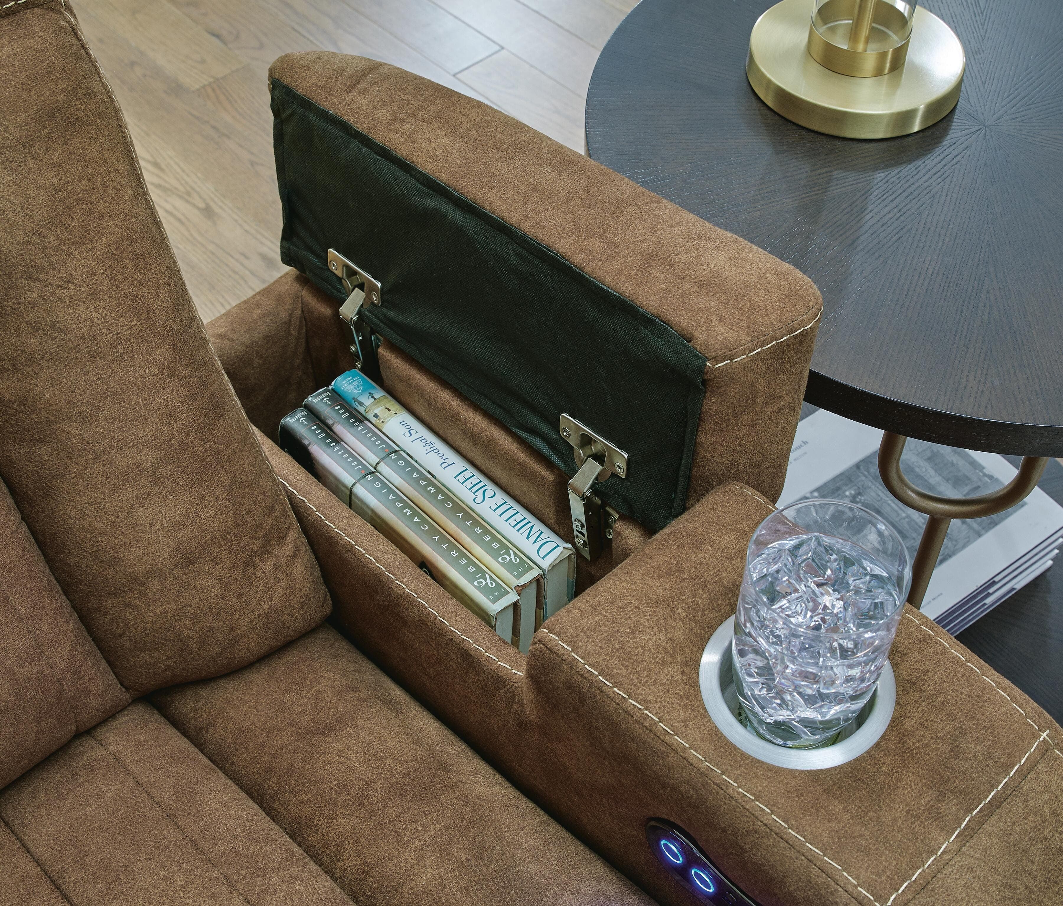 Wolfridge Power Recliner — Brown/Beige — view 7