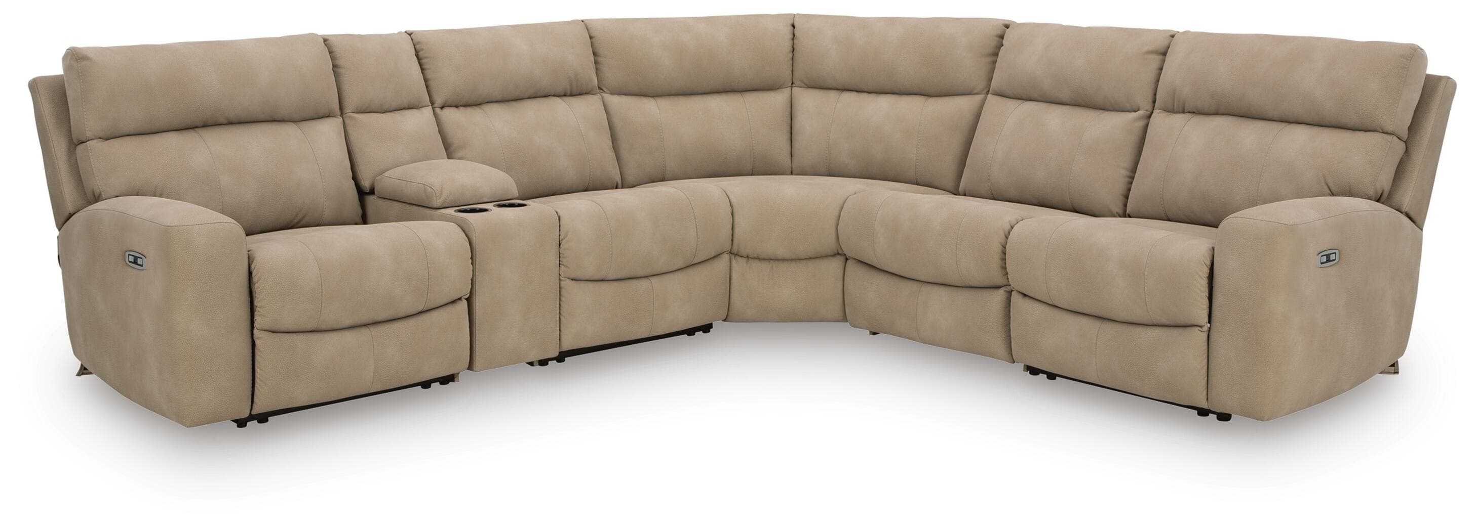 Next-Gen Durapella 6-Piece Power Reclining Sectional — Brown/Beige — Middletown Furniture, Middletown OH