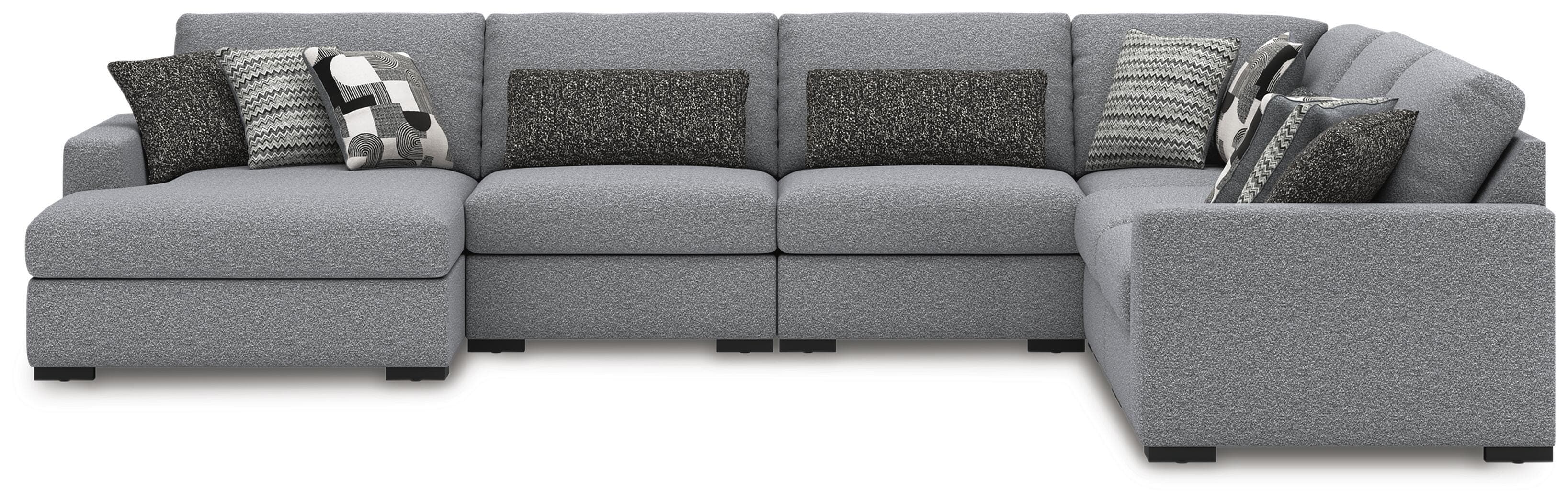 Bealton 6-Piece Sectional with Chaise — Black/Gray — view 2
