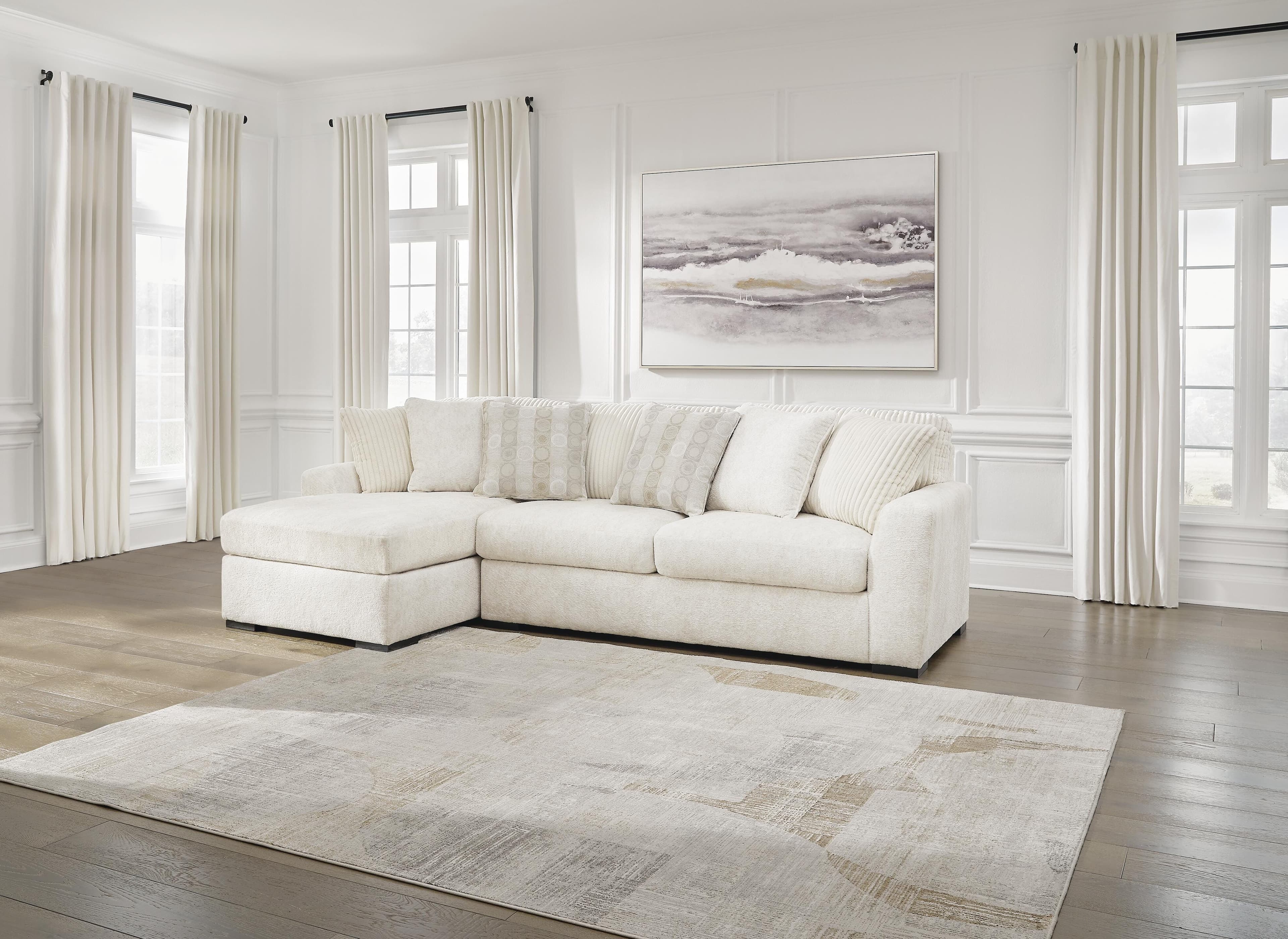 Chessington 2-Piece Sectional with Chaise — White — view 2