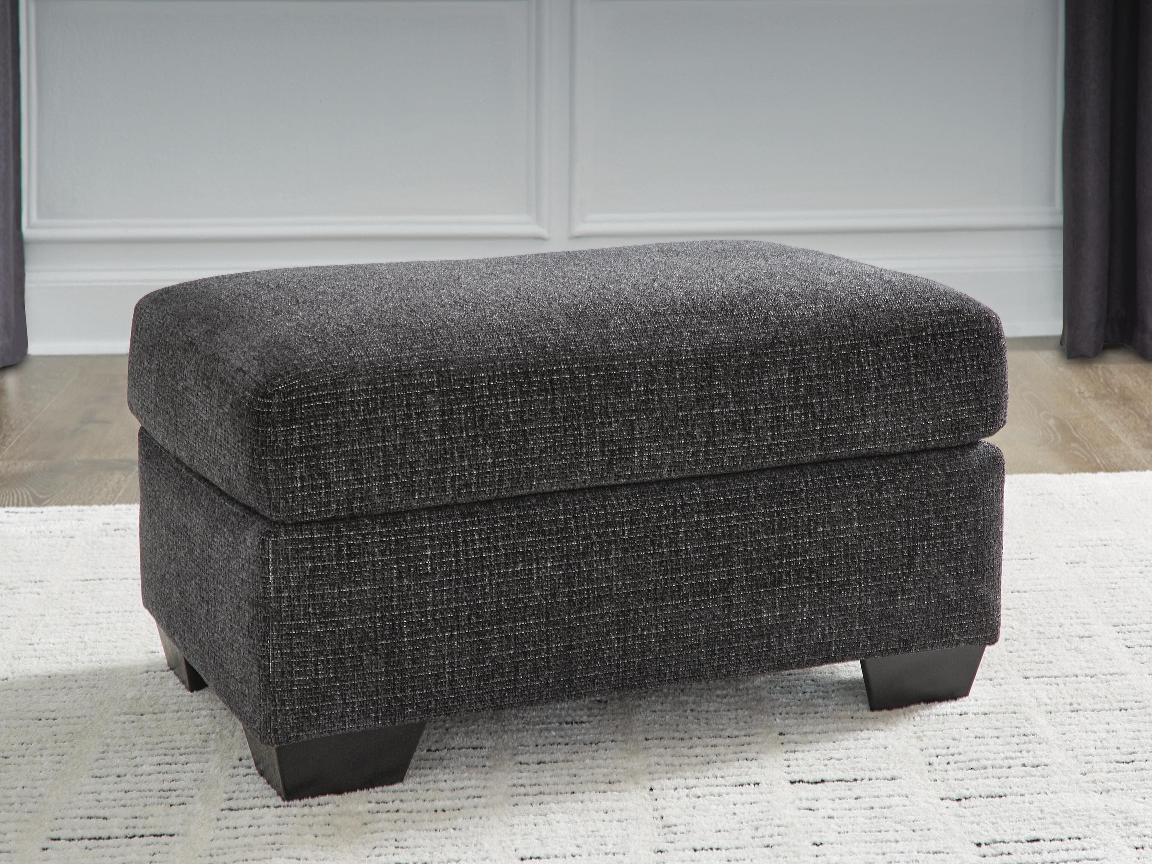 Loreo Ottoman — Black/Gray — view 2