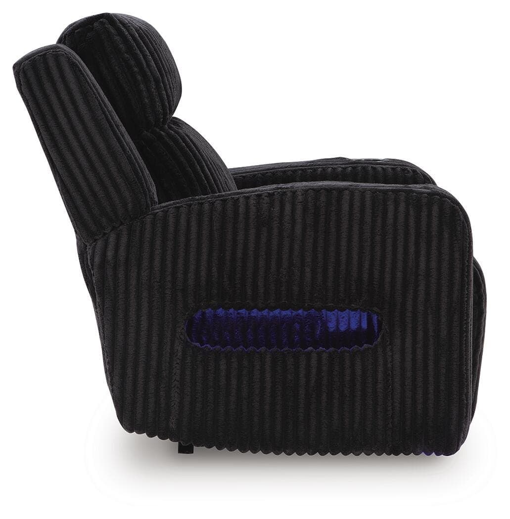 TwinBrooke Power Recliner — Black/Gray — view 5