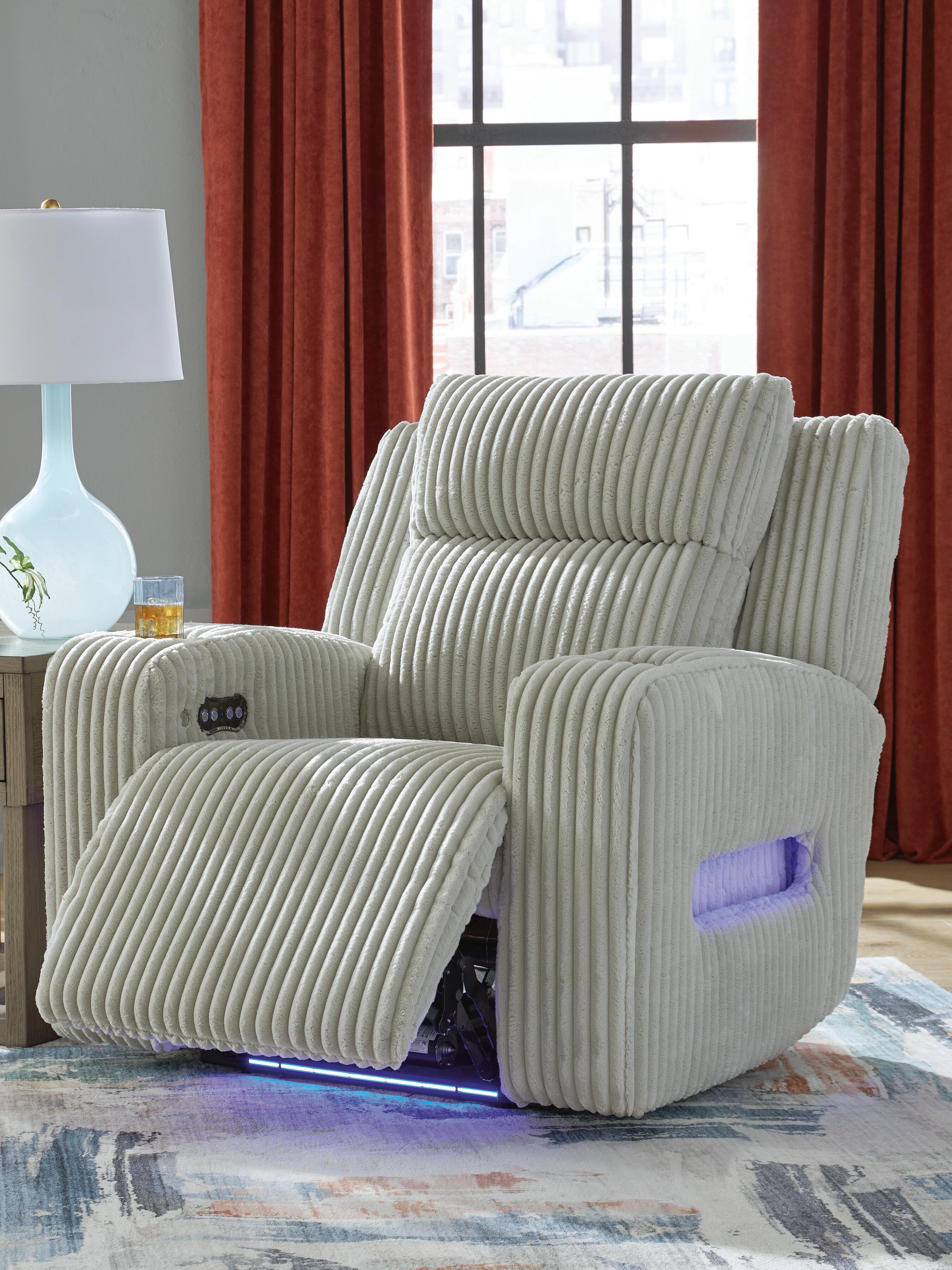 TwinBrooke Power Recliner — Black/Gray — view 7
