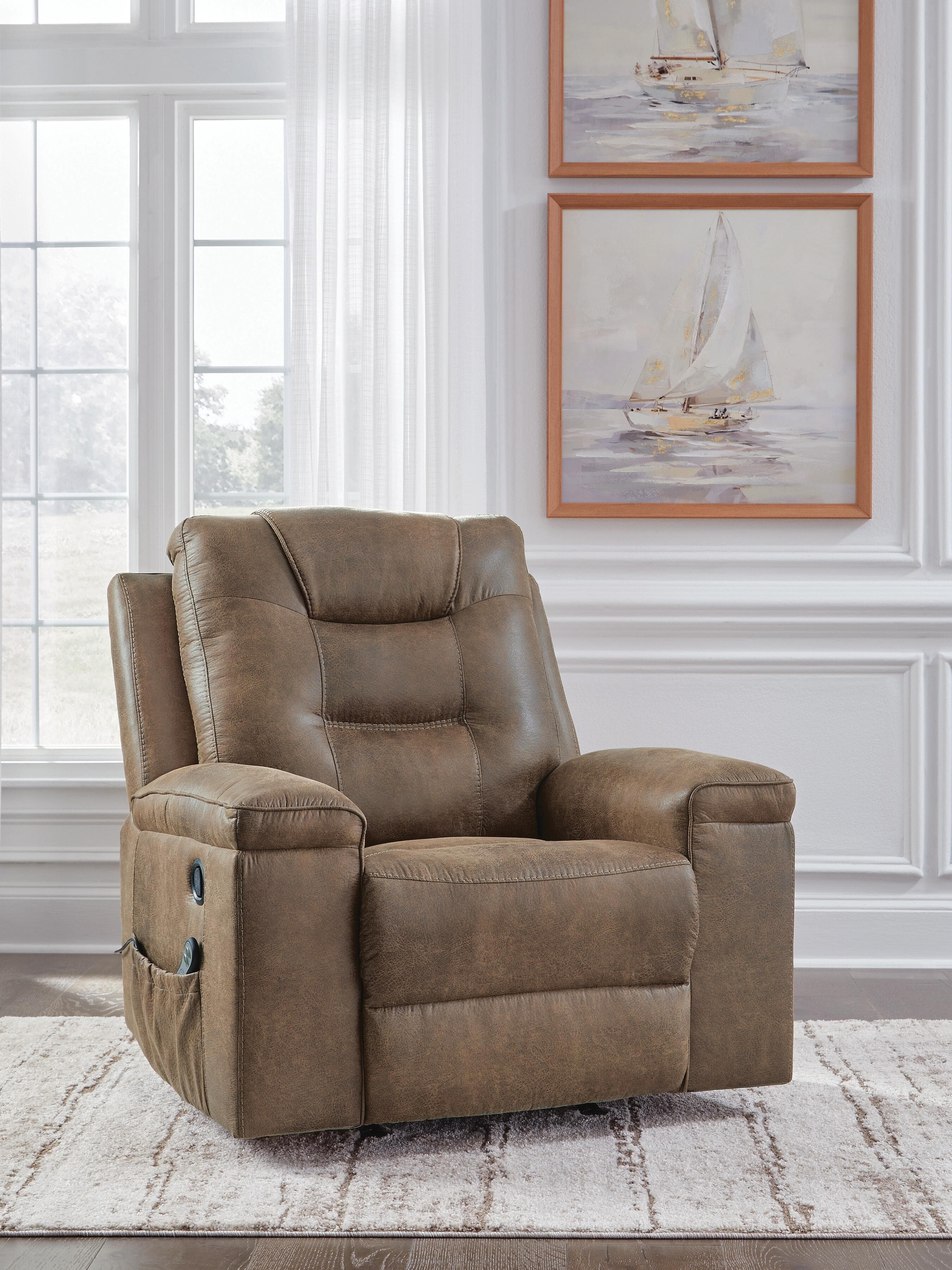 Windstade Recliner — Brown/Beige — view 2