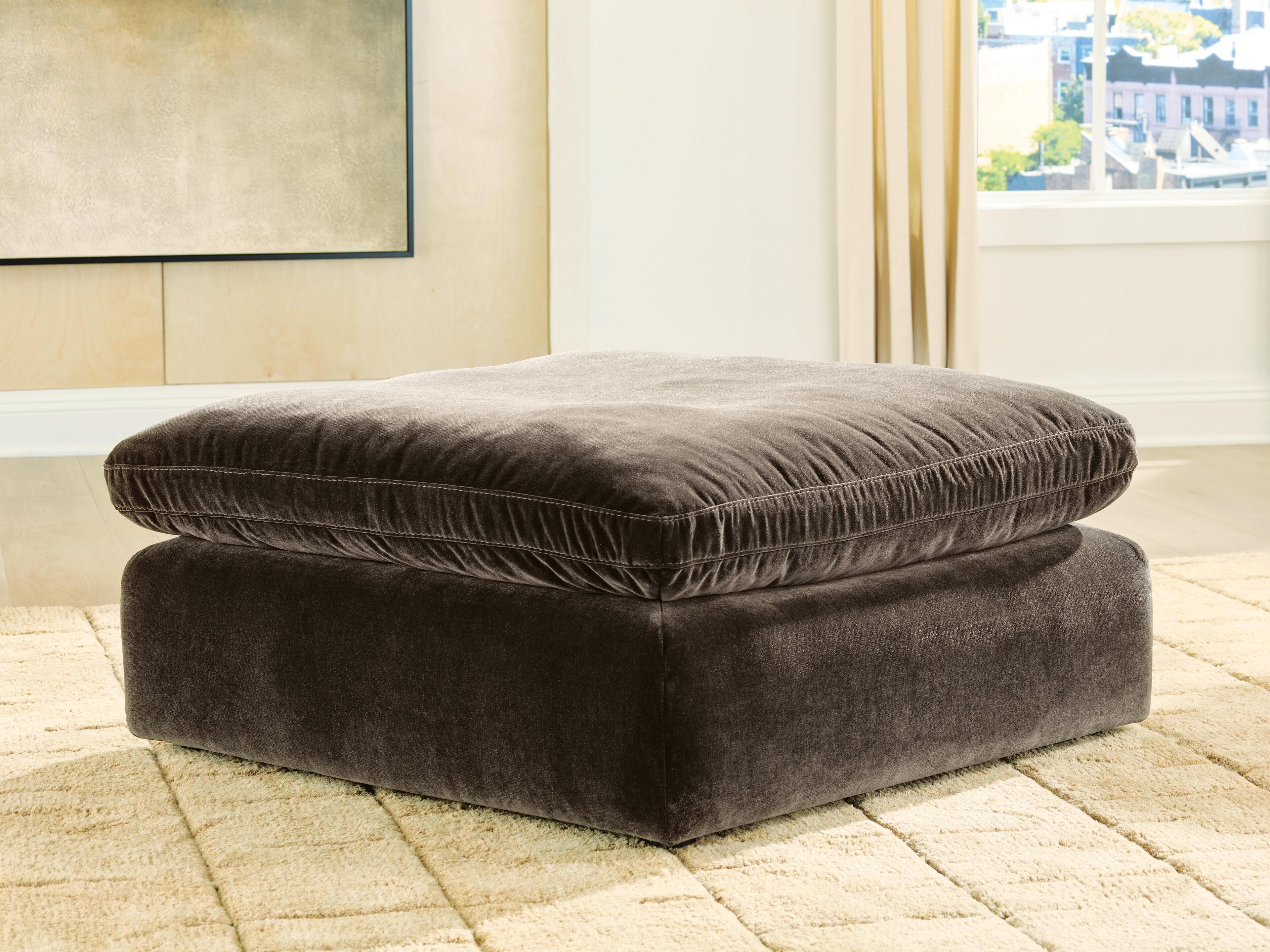 Maxton Heights Oversized Accent Ottoman — Black/Gray — view 2