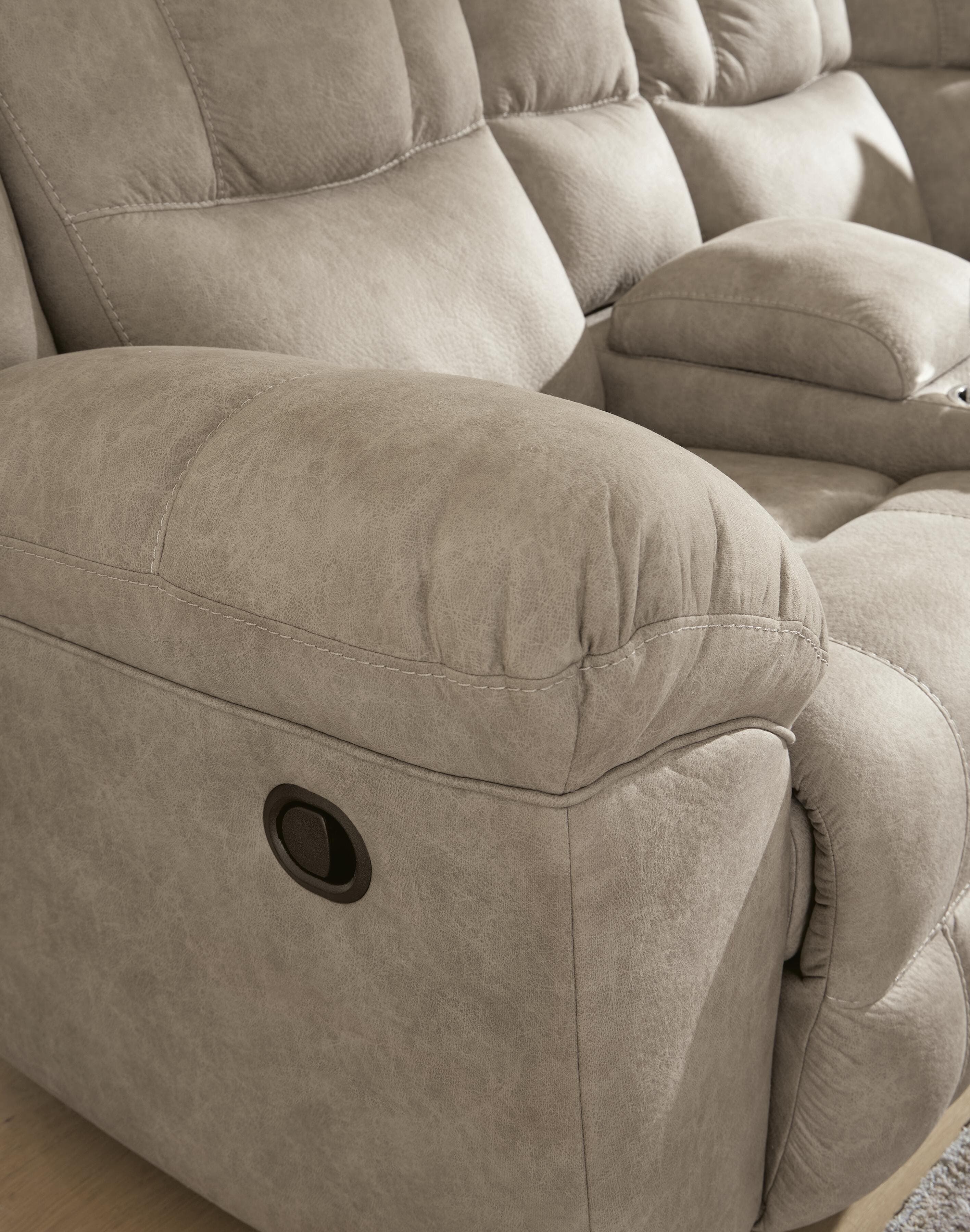 Ravenswaye 3-Piece Reclining Sectional with Console — Birch — view 3