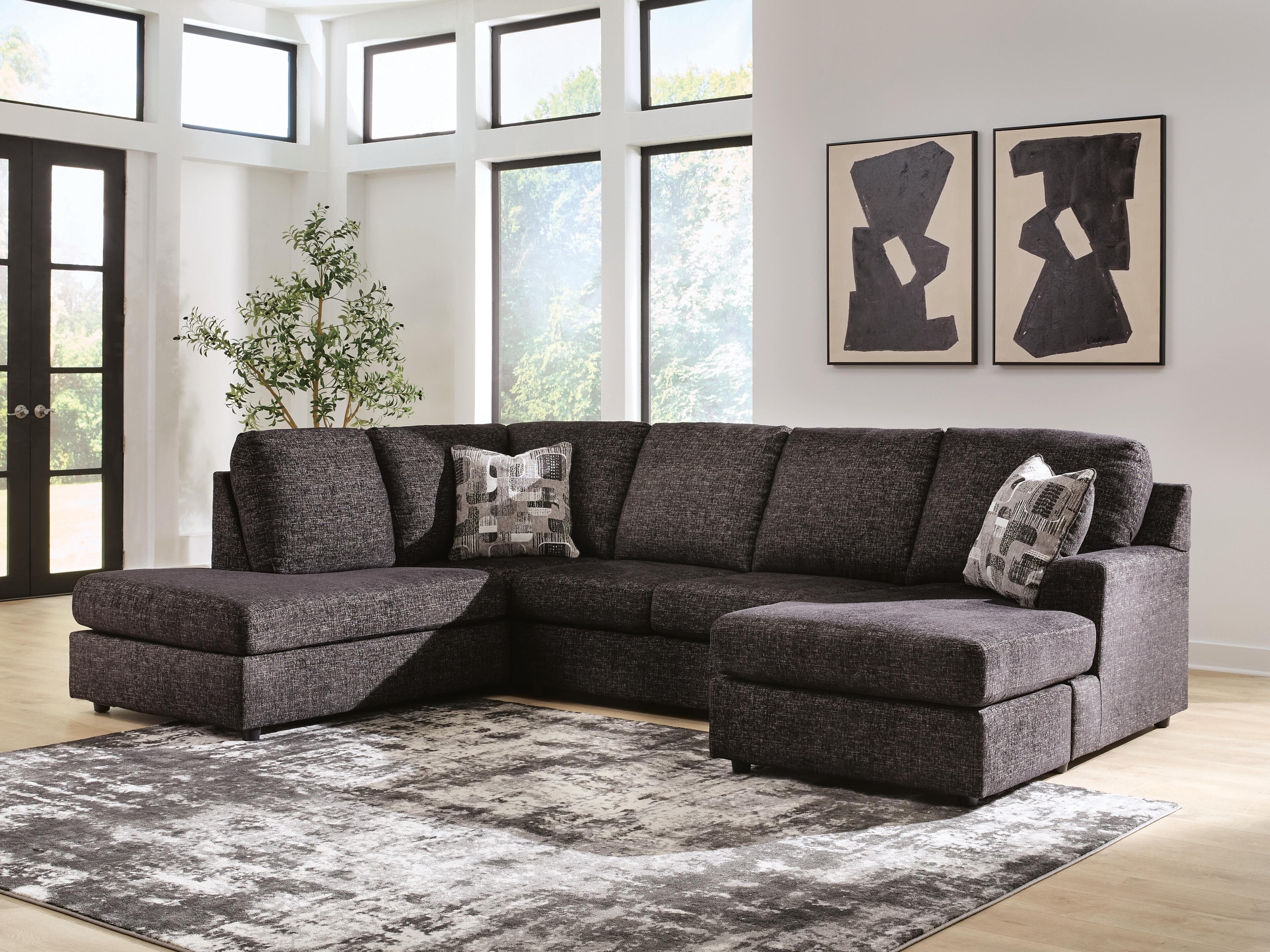 Coralene 2-Piece Sectional with Chaise — Onyx — view 2