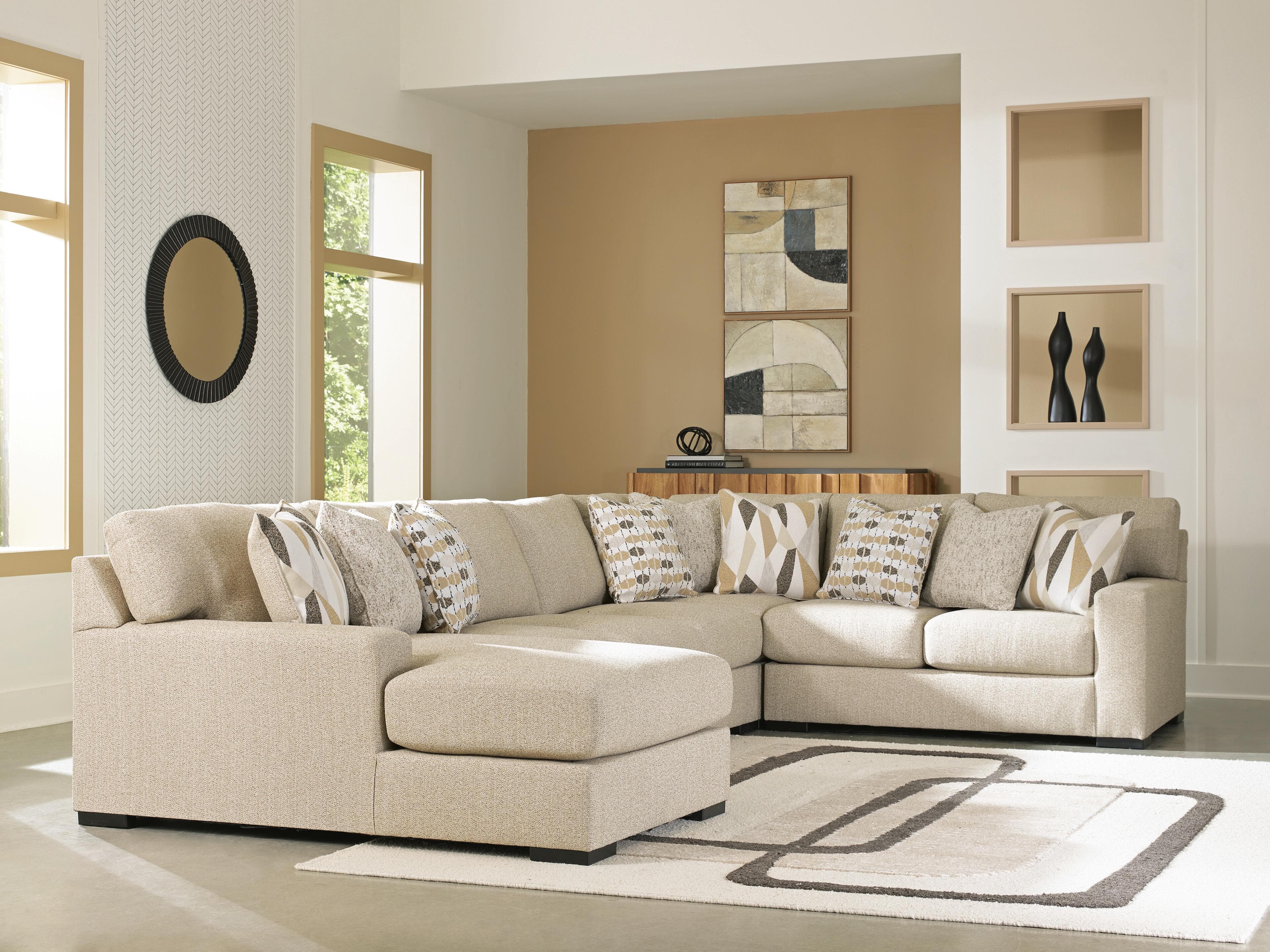 Laurelgrove 5-Piece Sectional with Chaise — Pebble — view 2