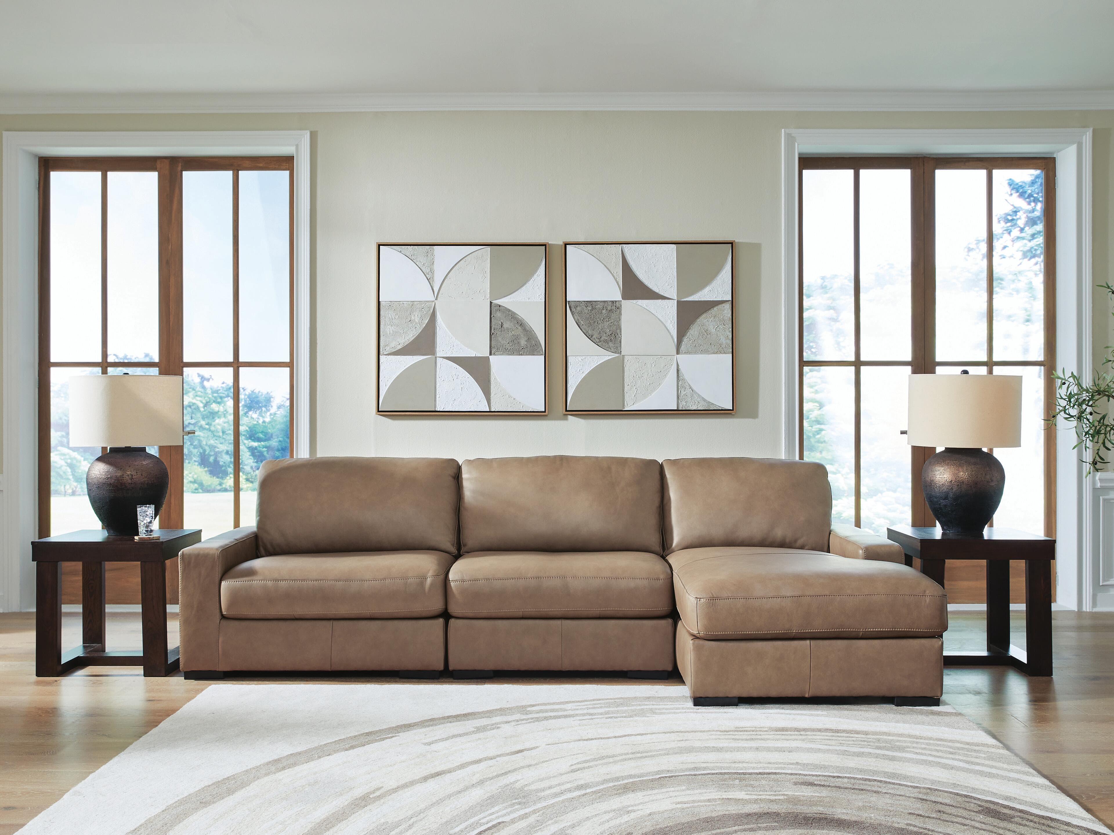 Veronella 3-Piece Sectional with Chaise — Sahara — view 2