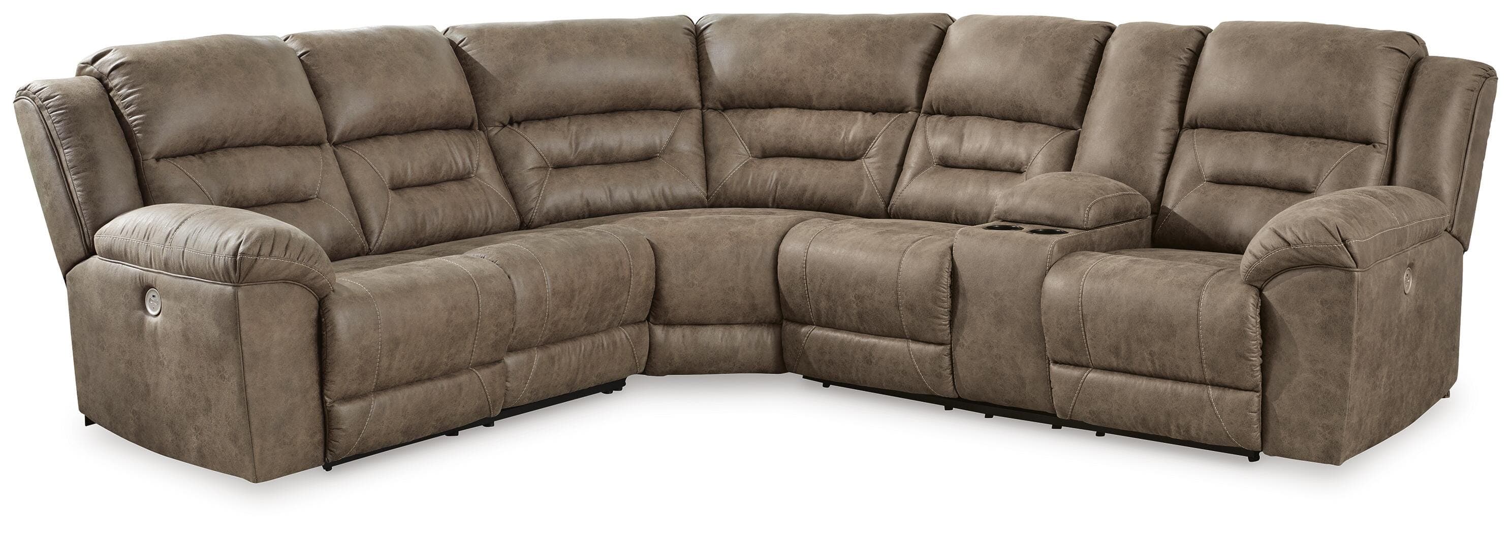 Ravenel 3-Piece Power Reclining Sectional — Brown/Beige — Middletown Furniture, Middletown OH