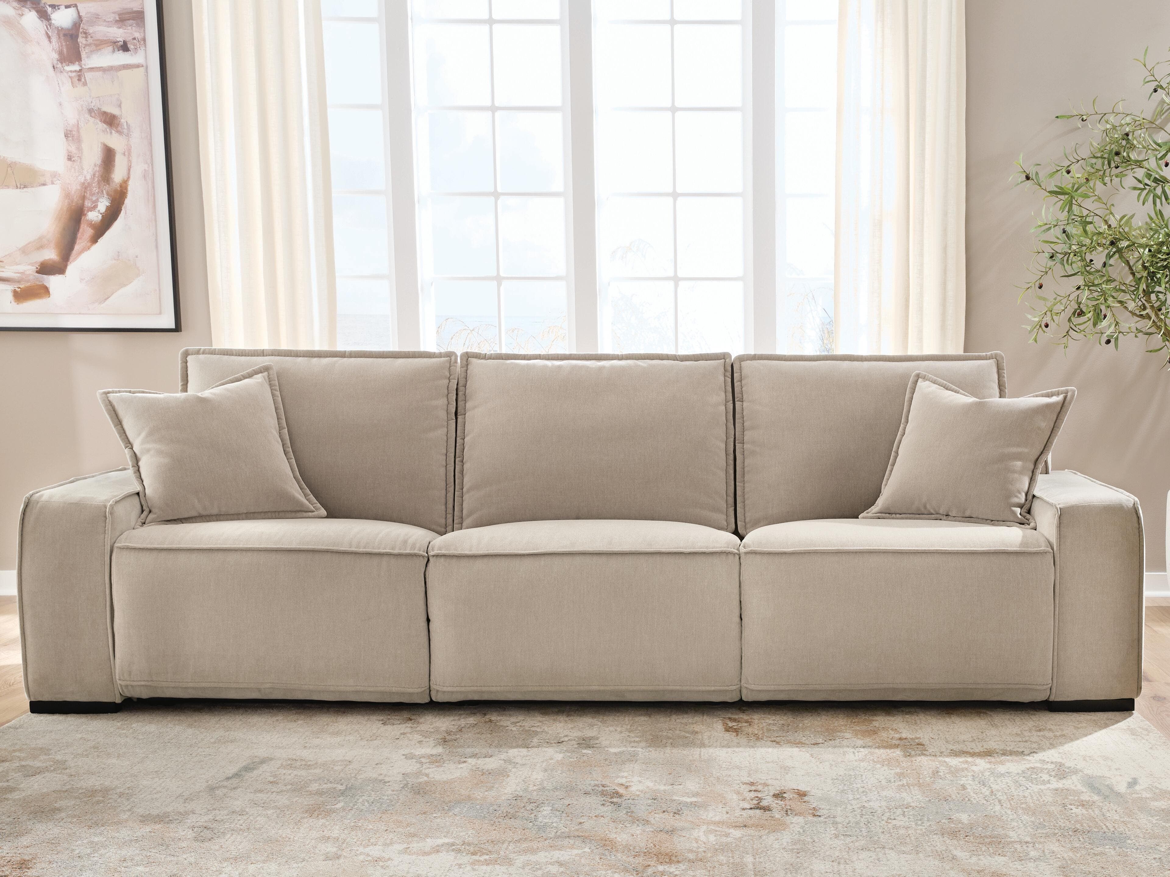 Carceri 3-Piece Power Sectional Reclining Sofa — Cashmere — view 2