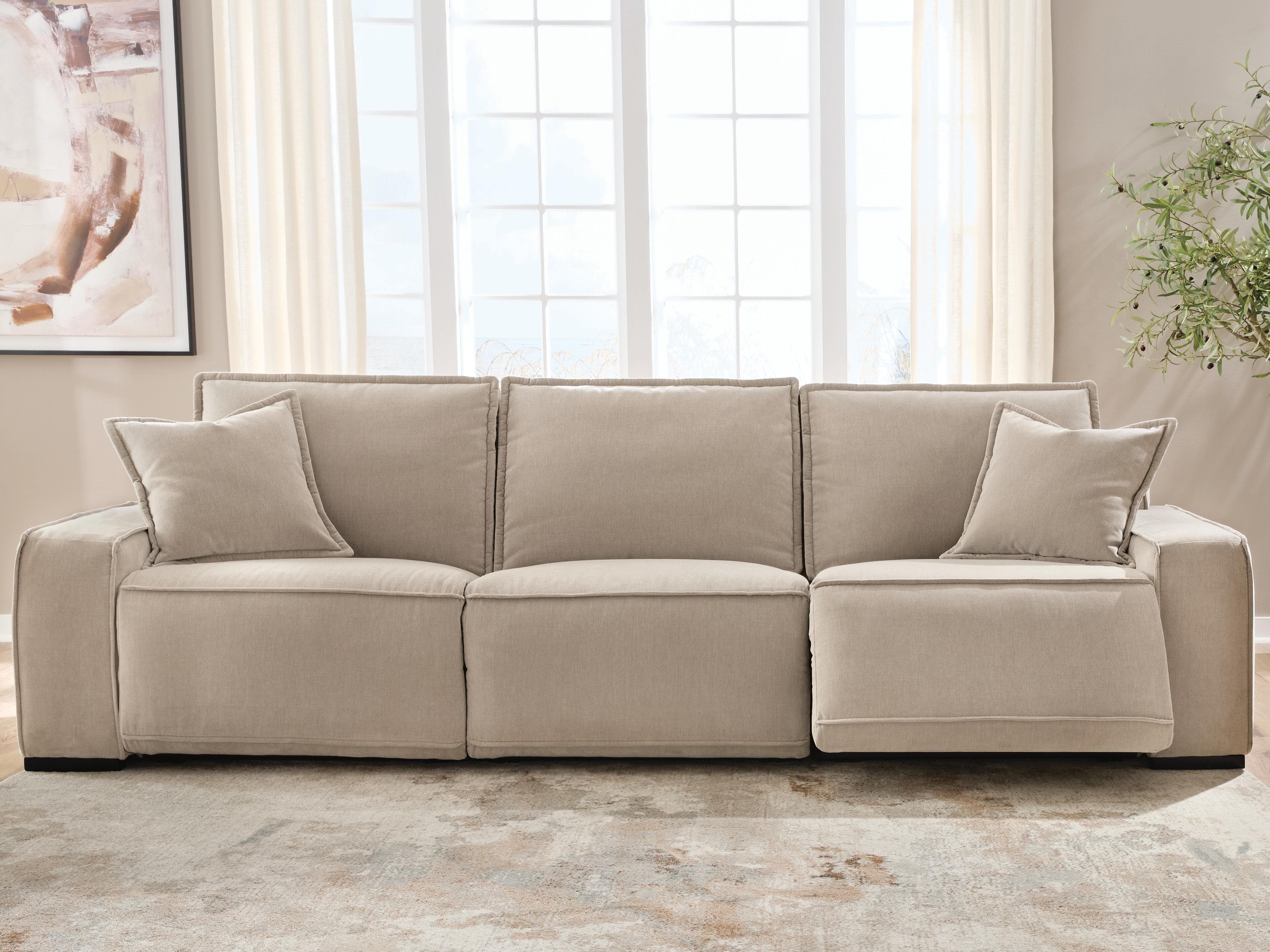 Carceri 3-Piece Power Sectional Reclining Sofa — Cashmere — view 4