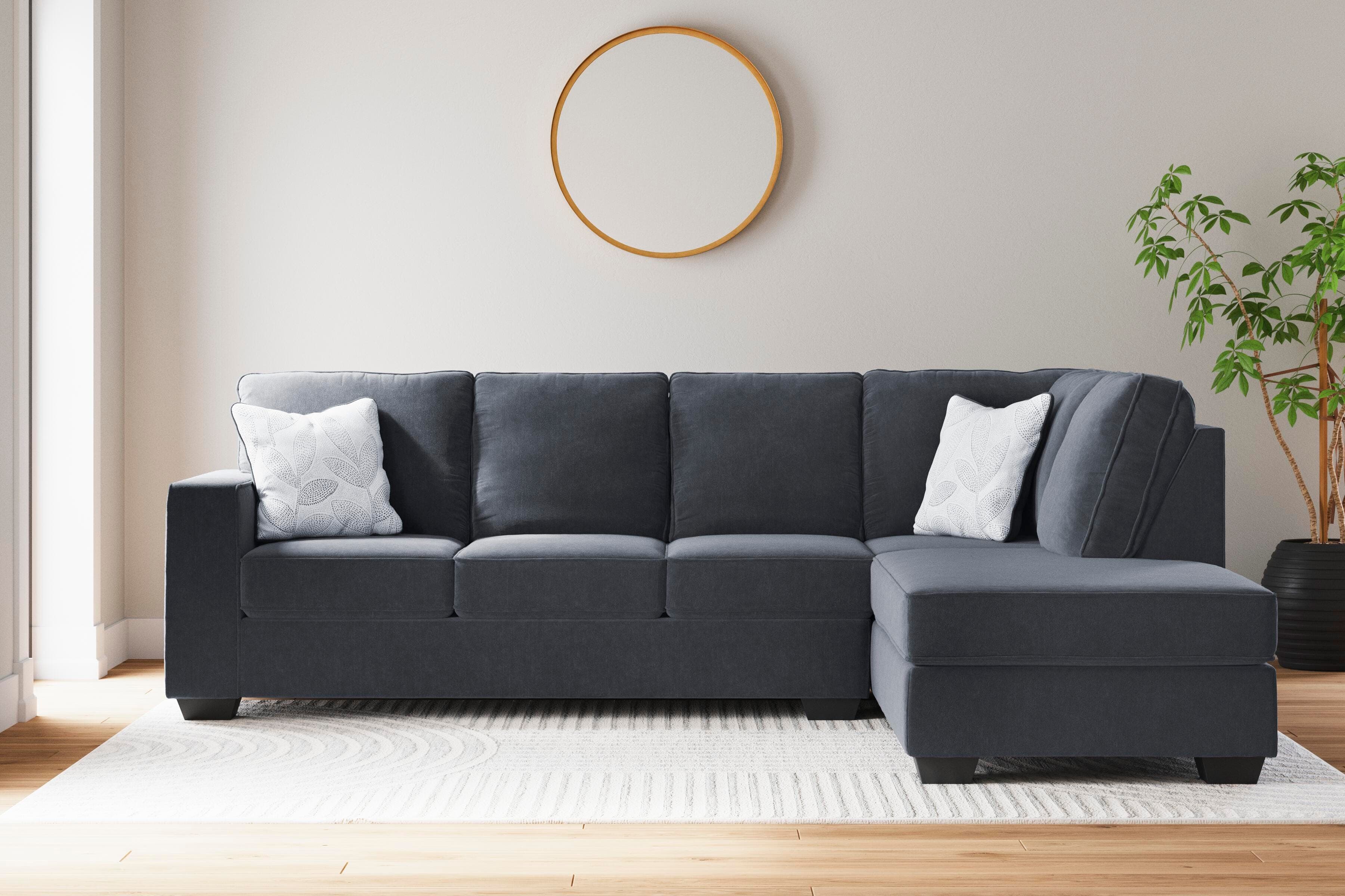 Altari 2-Piece Sectional with Chaise — Black/Gray — view 2