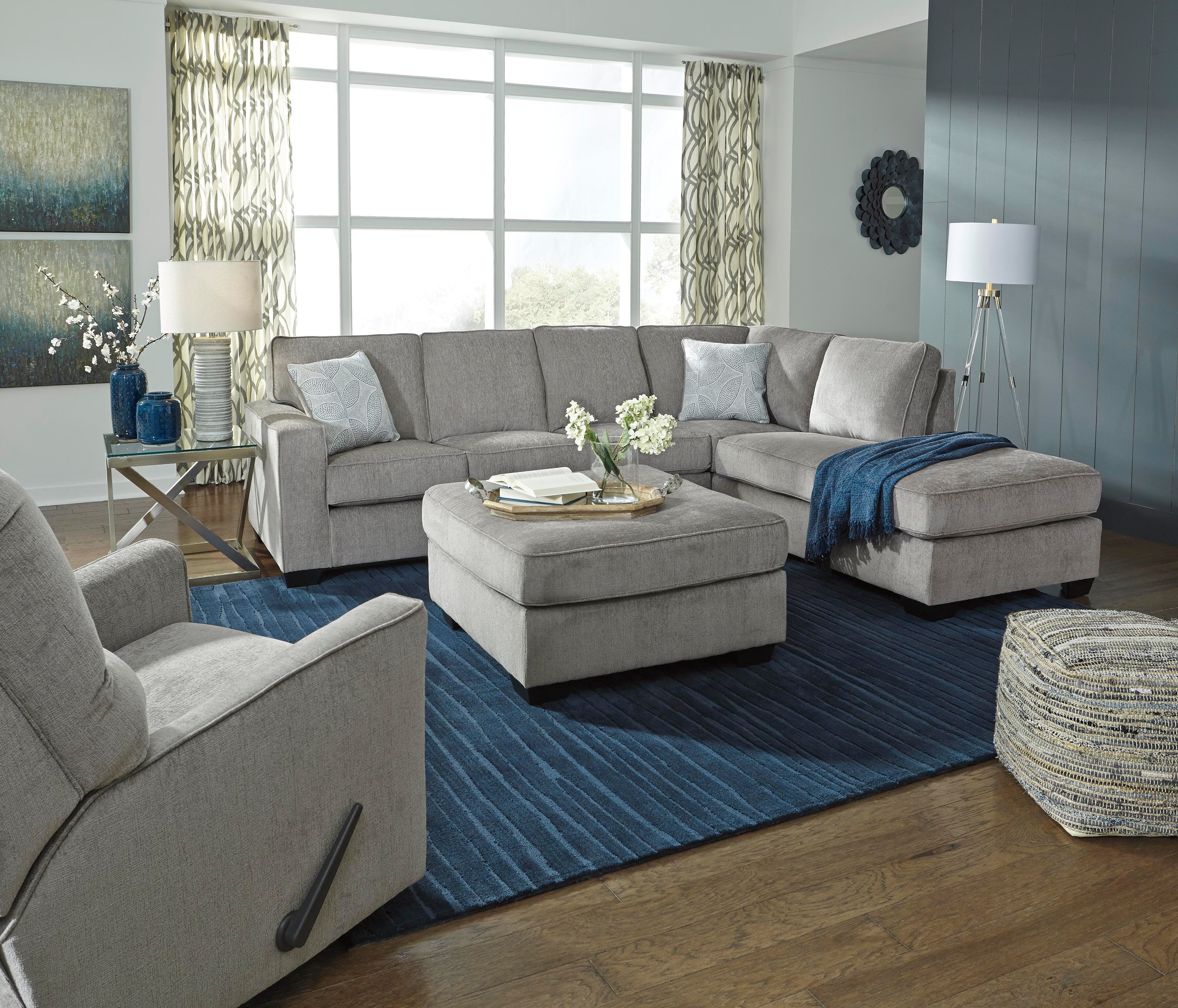 Altari 2-Piece Sectional with Chaise — Black/Gray — view 5