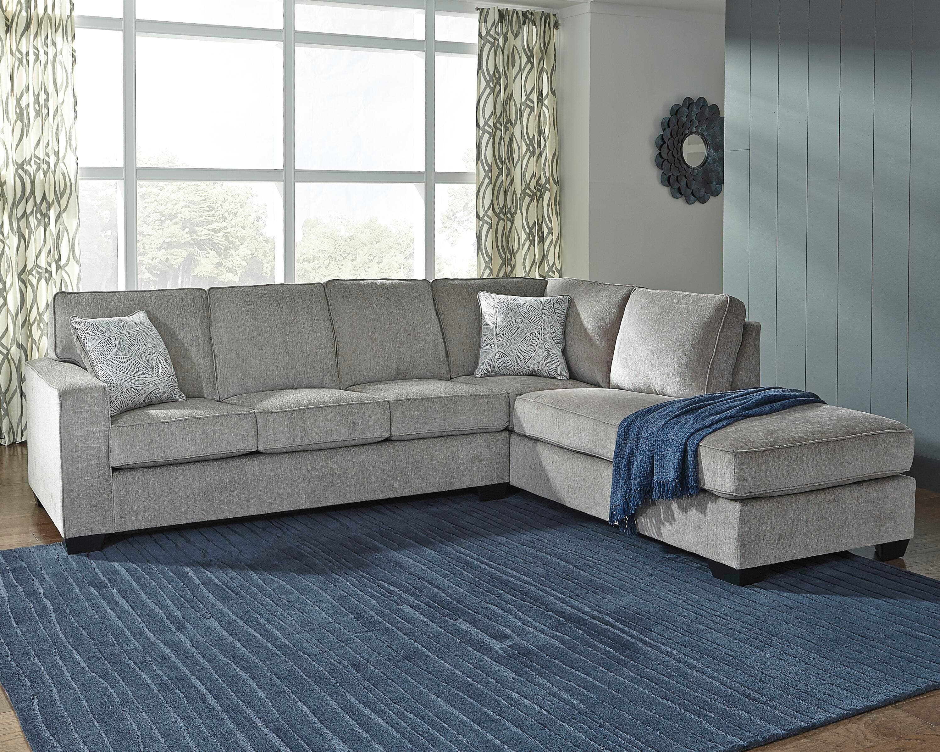 Altari 2-Piece Sectional with Chaise — Black/Gray — view 2